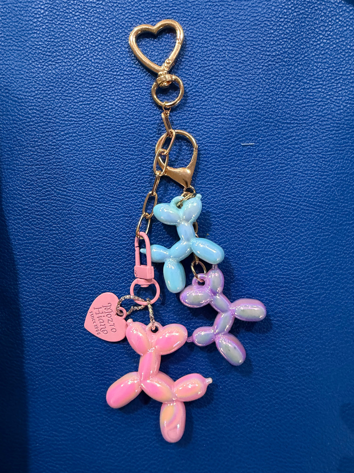 Balloon dog bag charms
