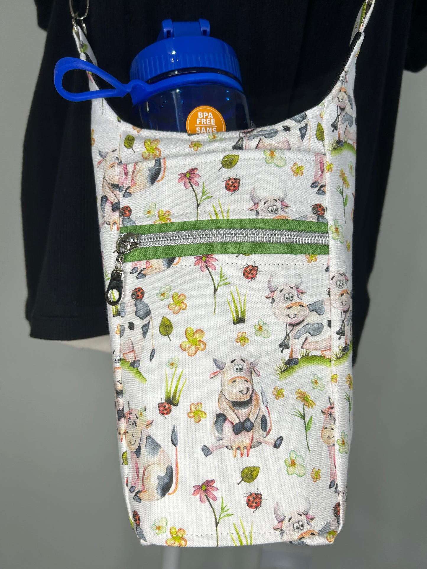 Cutesy Cow Water Bottle Bag