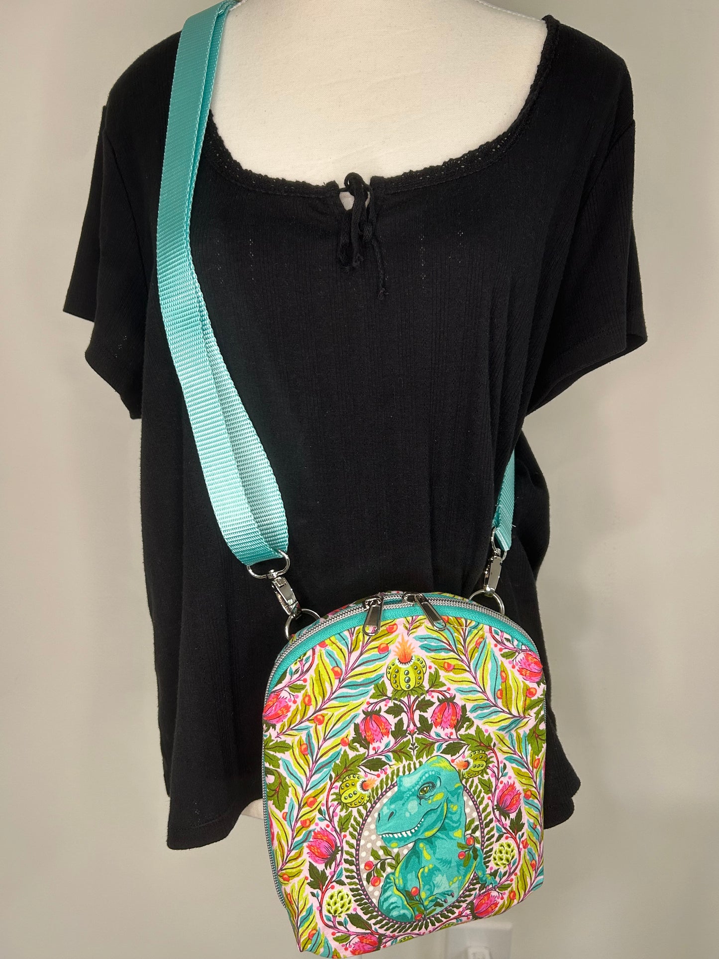 Handmade T-Rex Dinosaur Essential Crossbody Bag