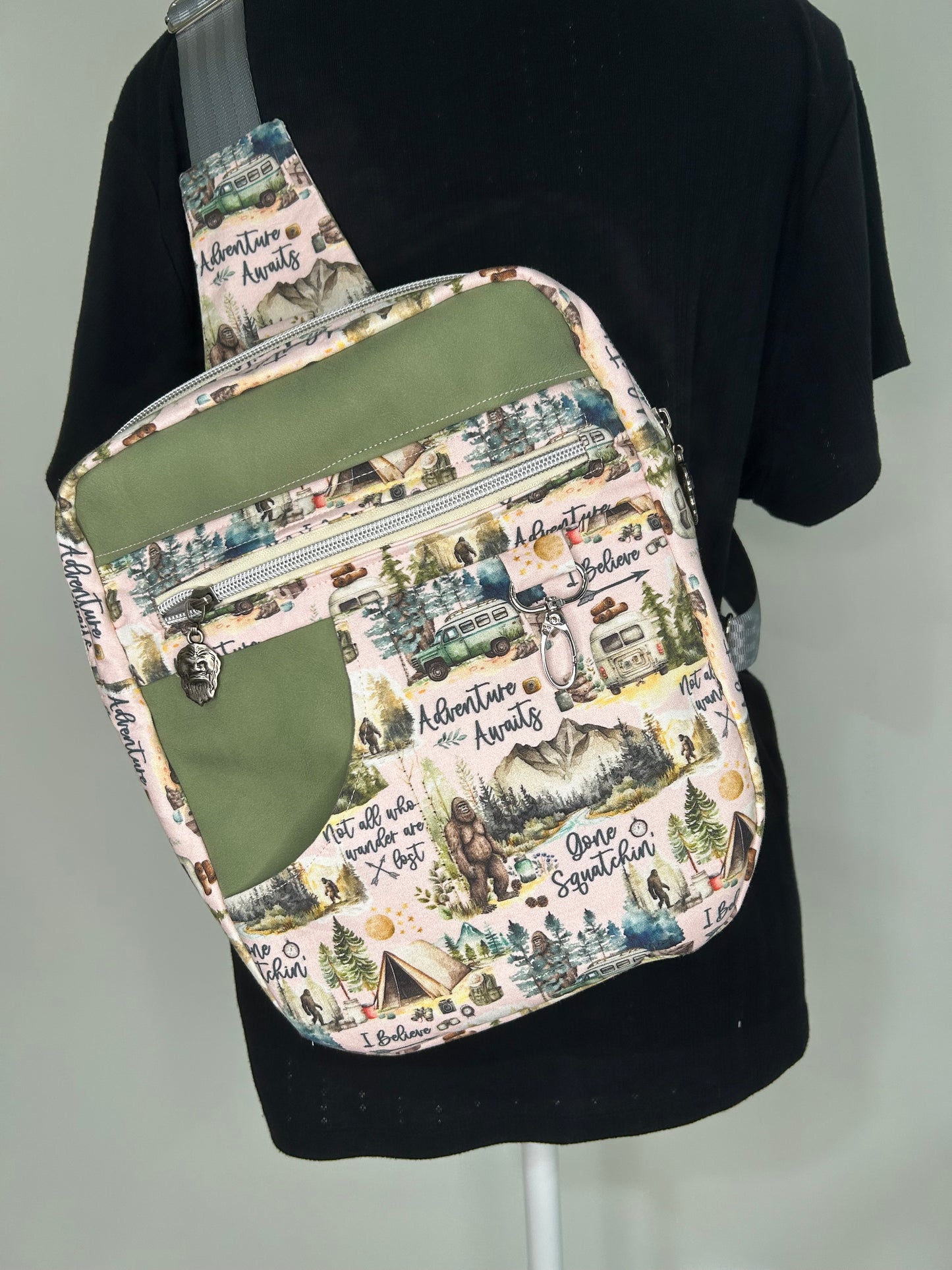 I Believe In Bigfoot Reporter Sling Backpack
