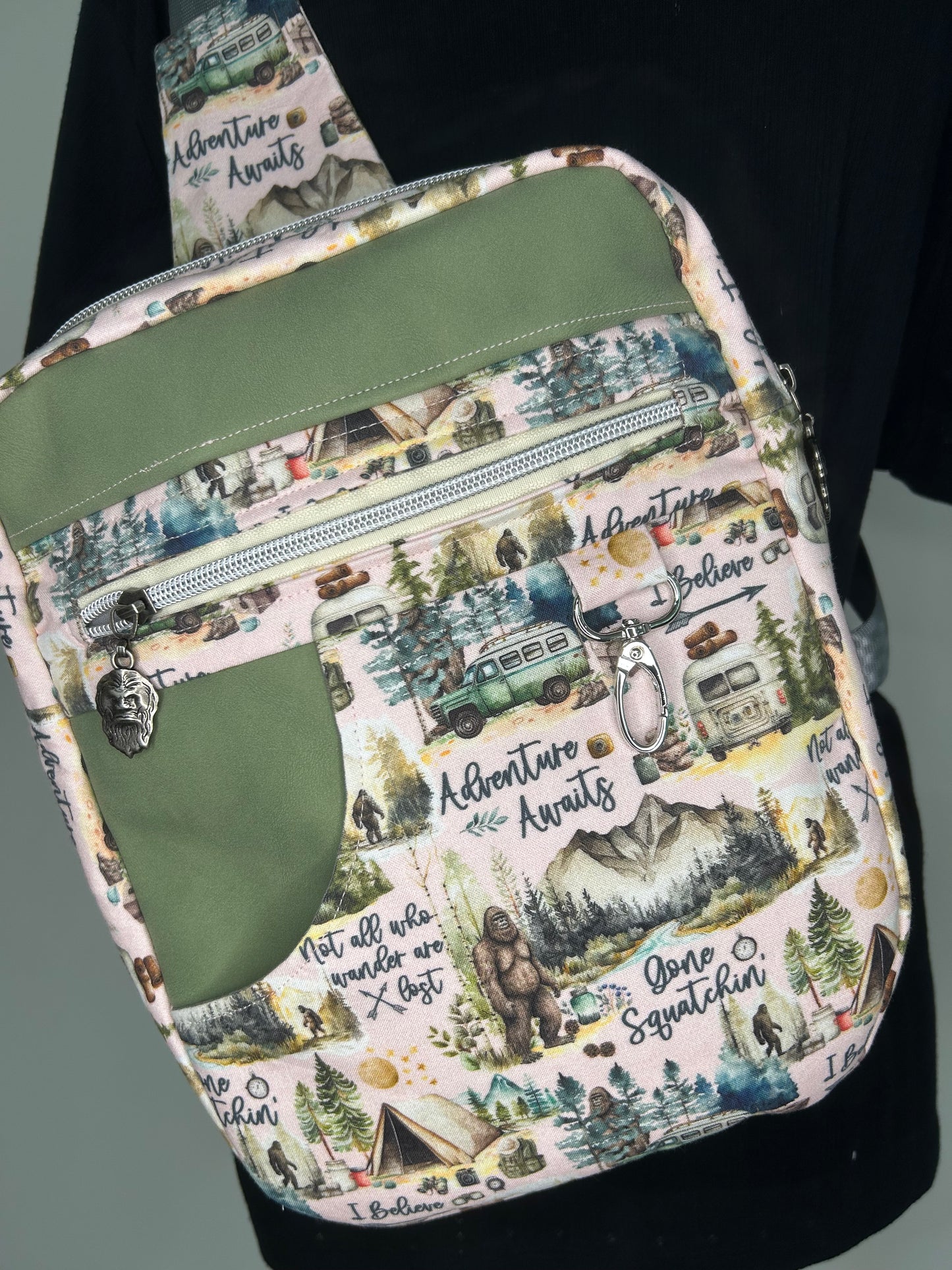 I Believe In Bigfoot Reporter Sling Backpack
