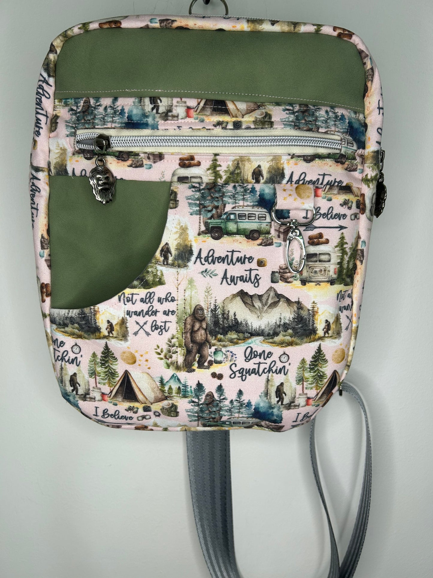 I Believe In Bigfoot Reporter Sling Backpack
