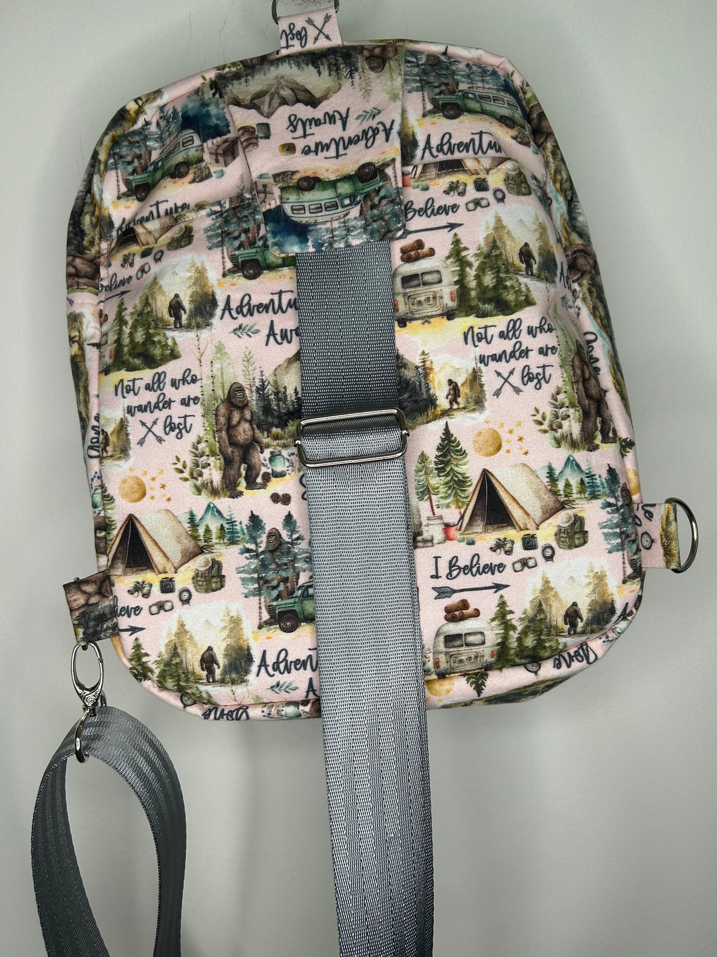 I Believe In Bigfoot Reporter Sling Backpack