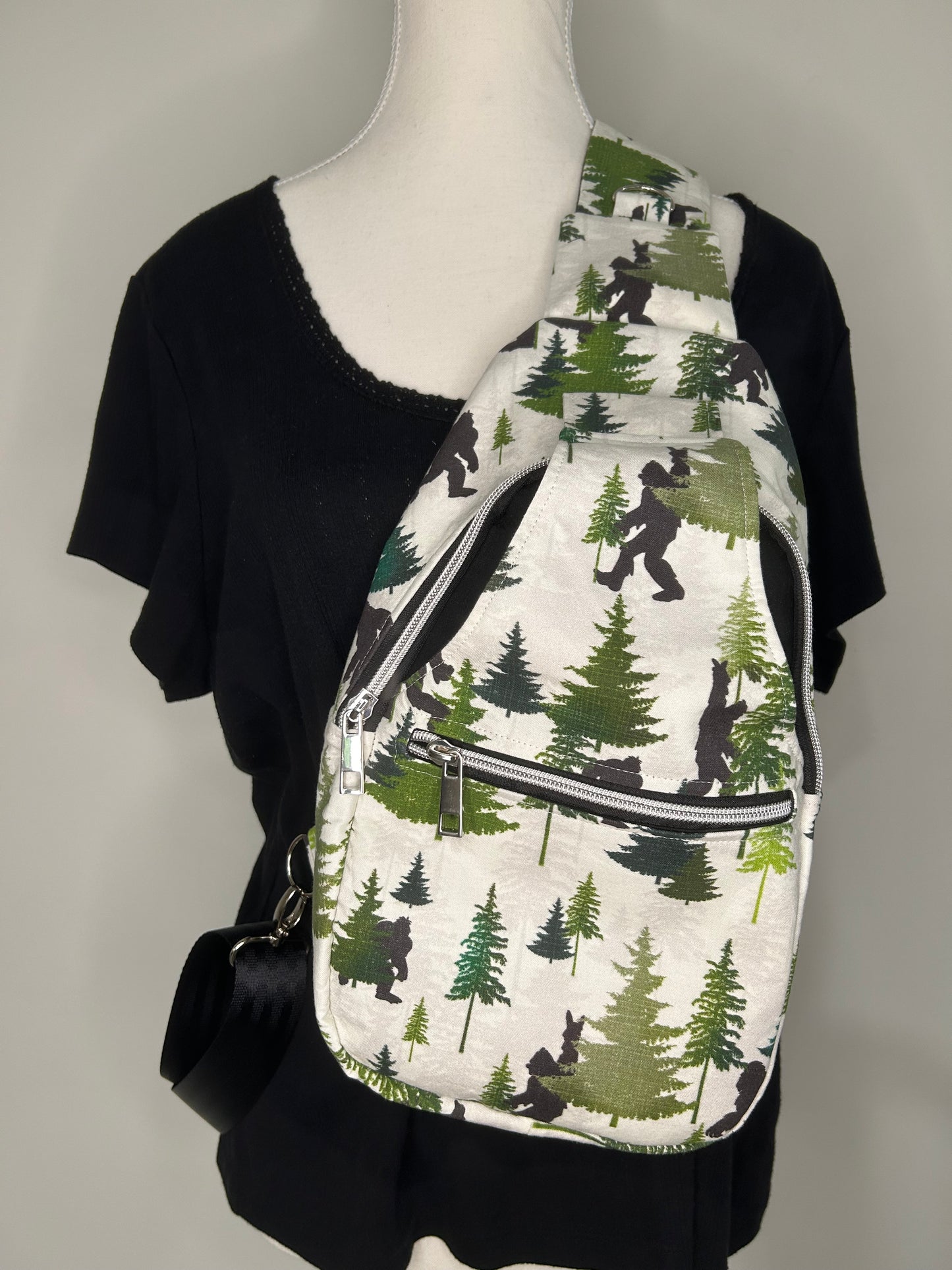 Peace Out Bigfoot Retro Sling Bag