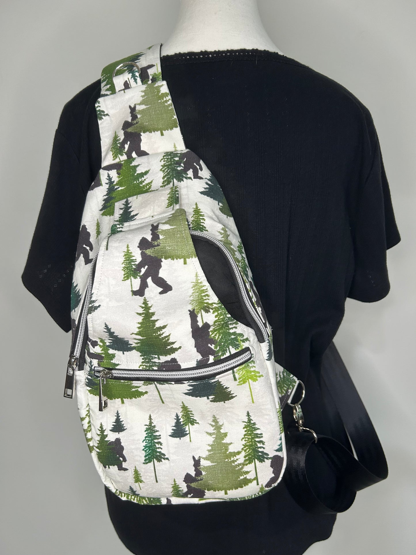 Peace Out Bigfoot Retro Sling Bag
