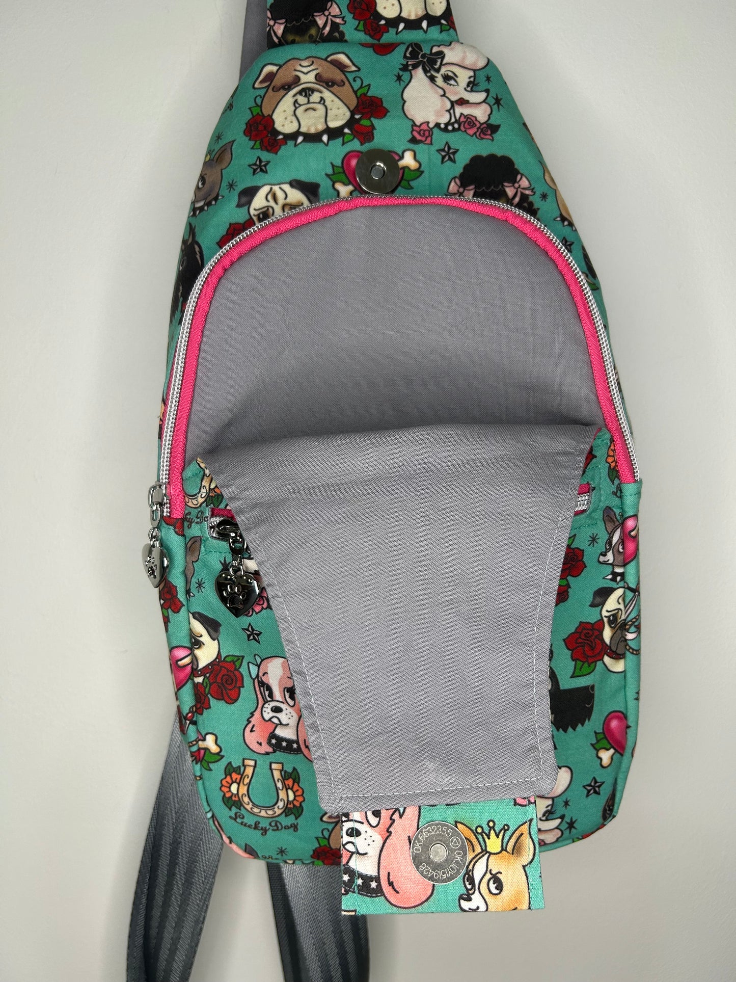 Fluffy Pups Retro Backpack Sling Bag