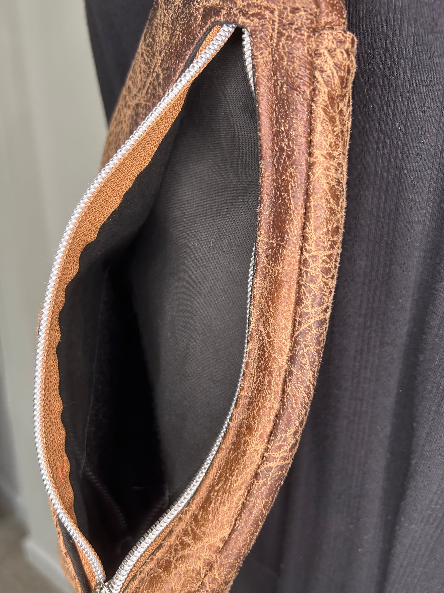 Unisex Faux Leather Concealed Carry Convertible Sling Bag