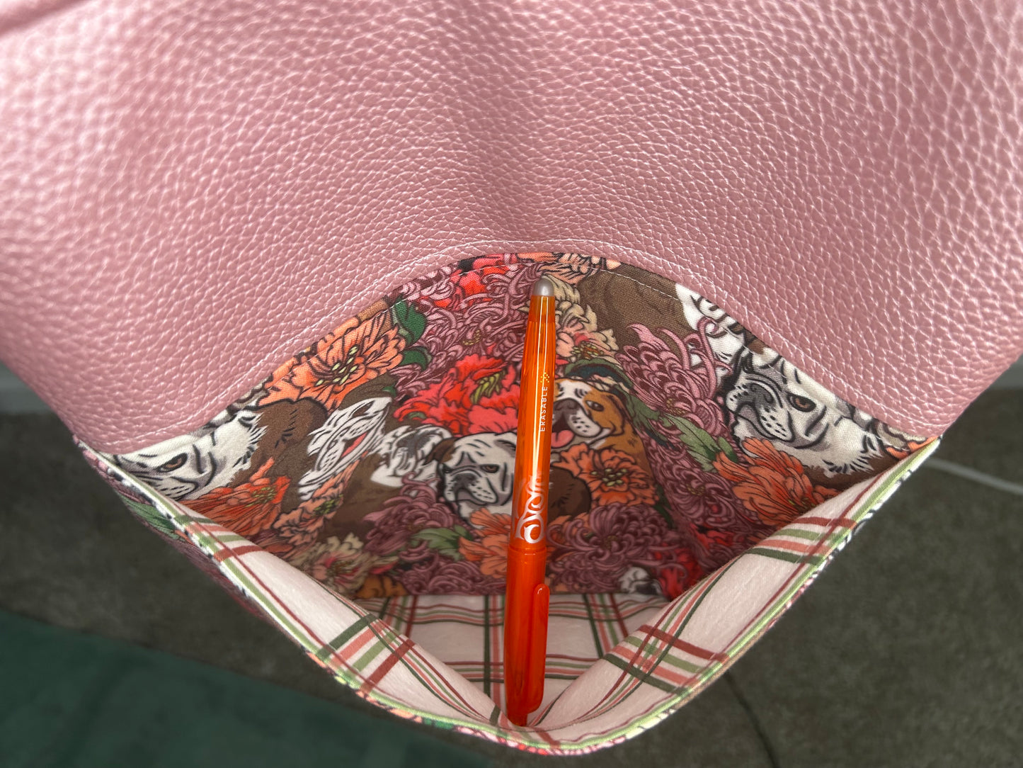 Handmade Bulldog Garden Crossbody Bag