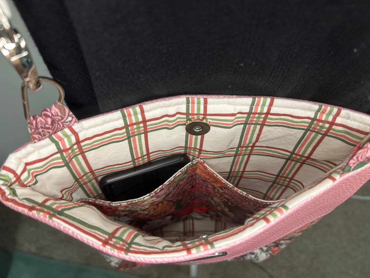 Handmade Bulldog Garden Crossbody Bag