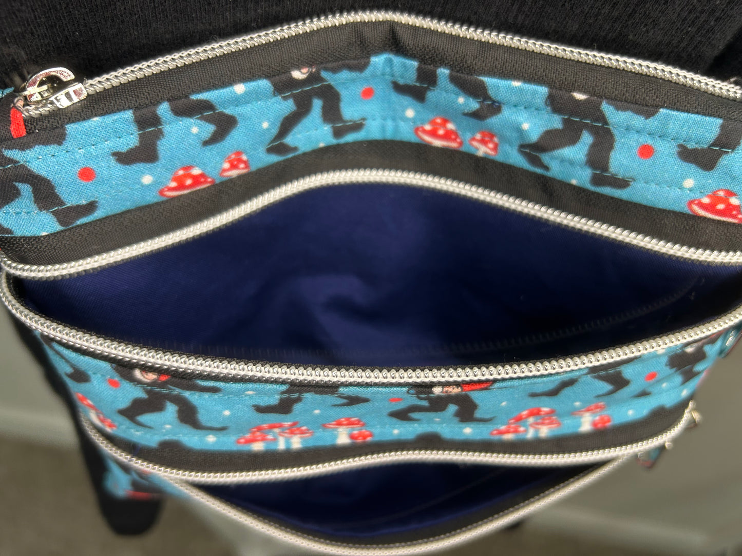 Shroom Hunting Bigfoot Mini Zippy Crossbody Bag