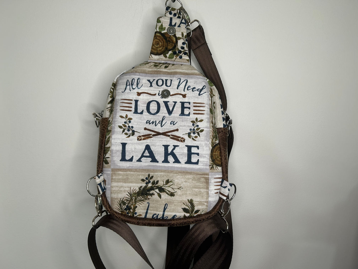 The Lake is My Happy Place Pebble with Vinyl Accents