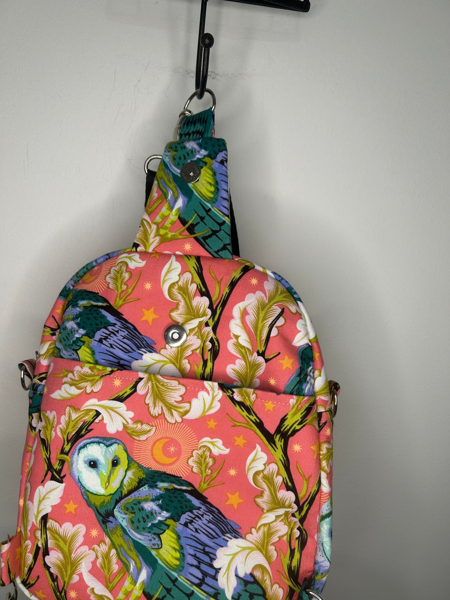 Handmade Hoot Tula Pink Pebble Convertible Owl Bag
