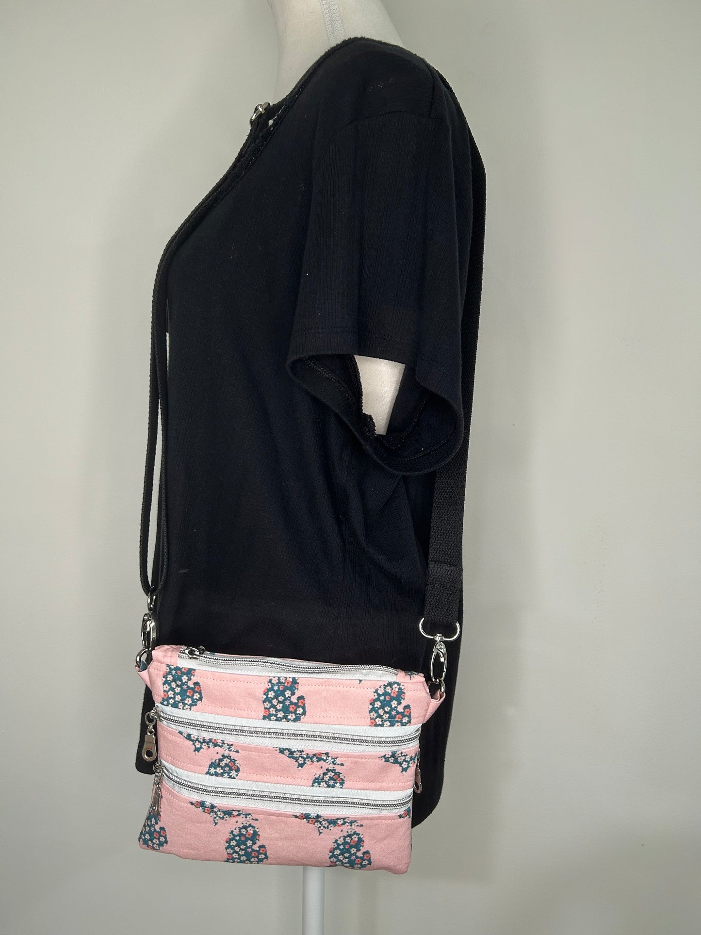 Handmade Michigander Mini Zippy Crossbody Bag
