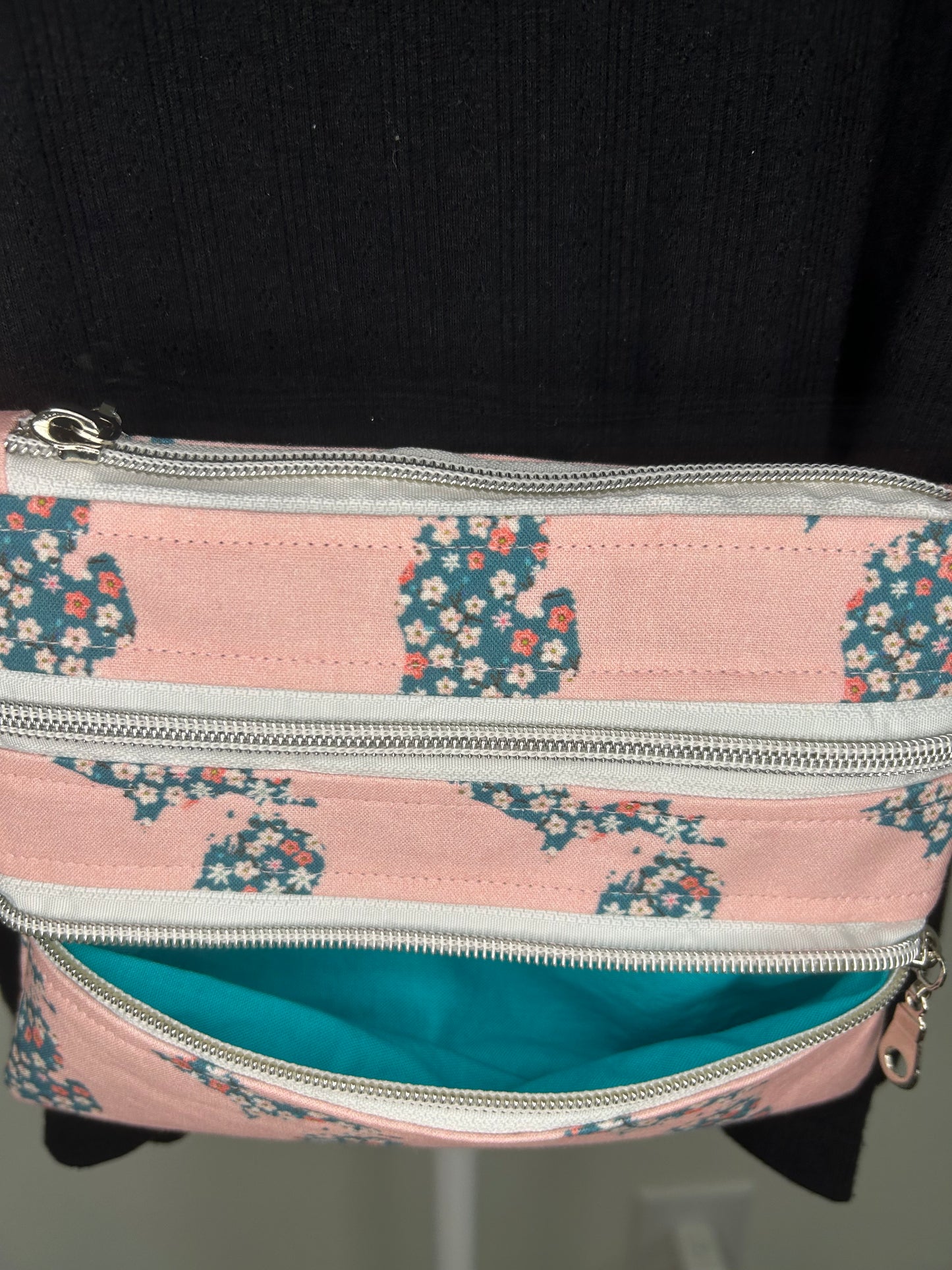 Handmade Michigander Mini Zippy Crossbody Bag