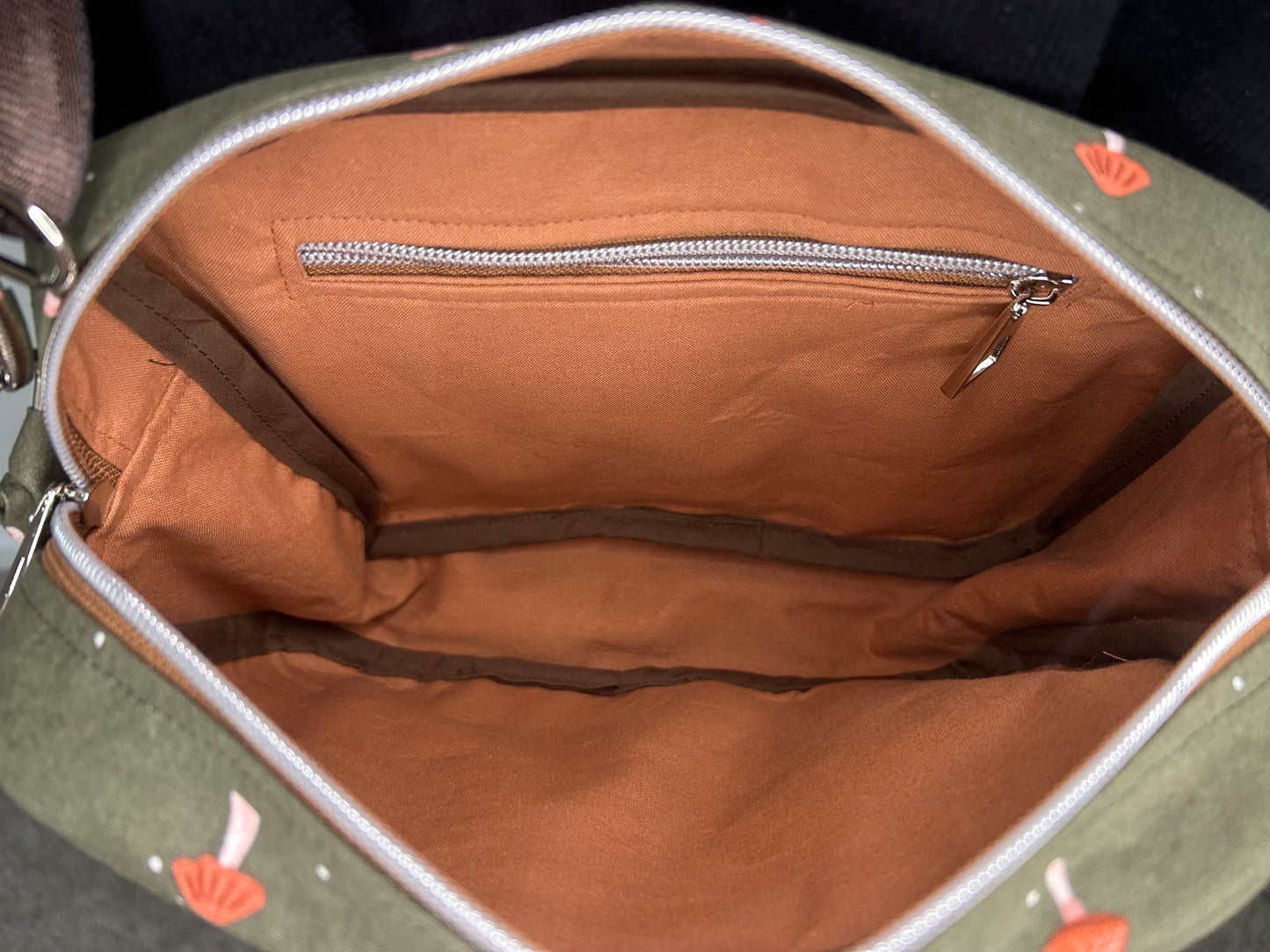 Handmade Mushroom and Vinyl Trio Camera Crossbody Bag