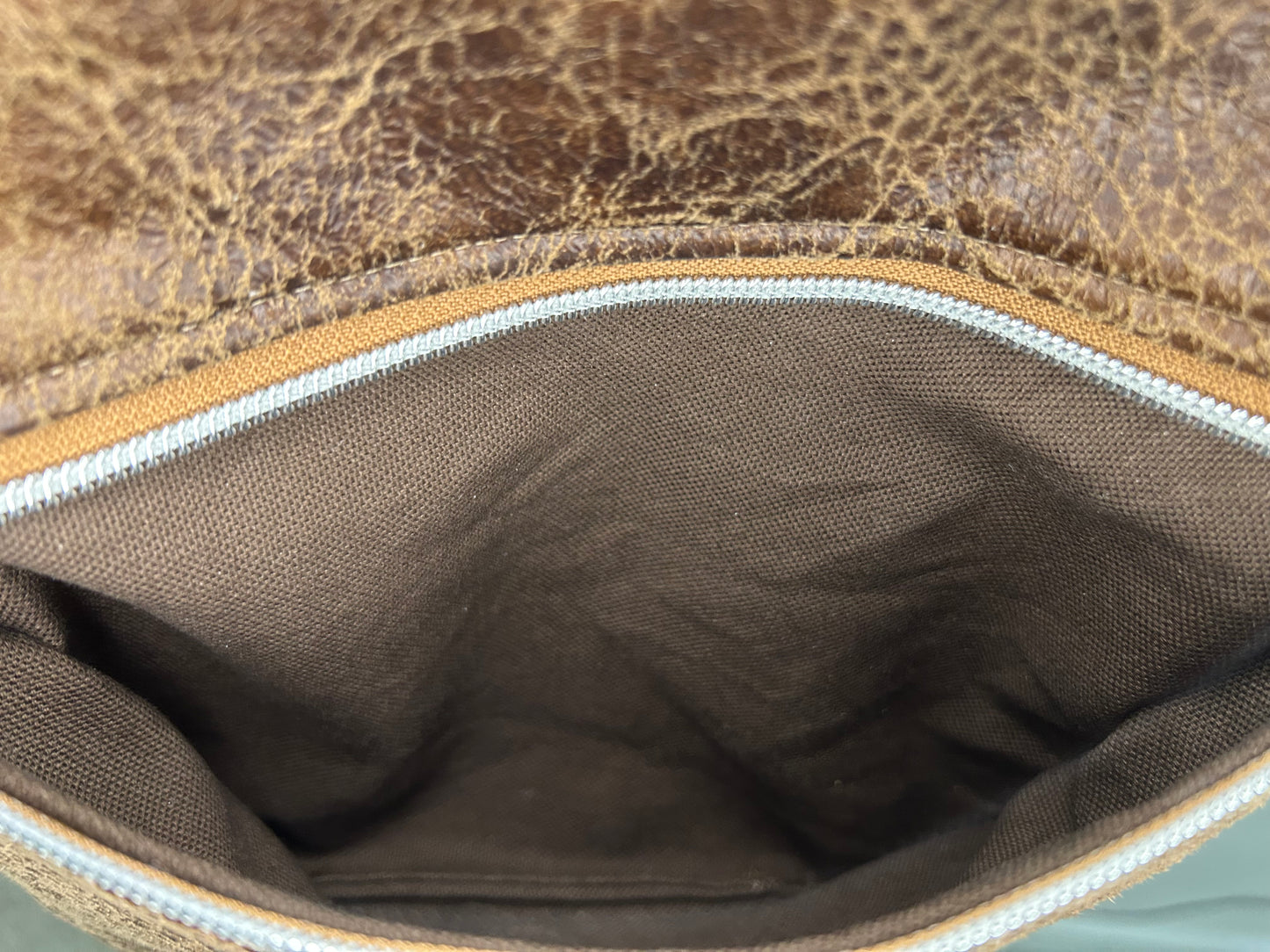 Handmade Weathered Vinyl Traveler Convertible Sling Bag