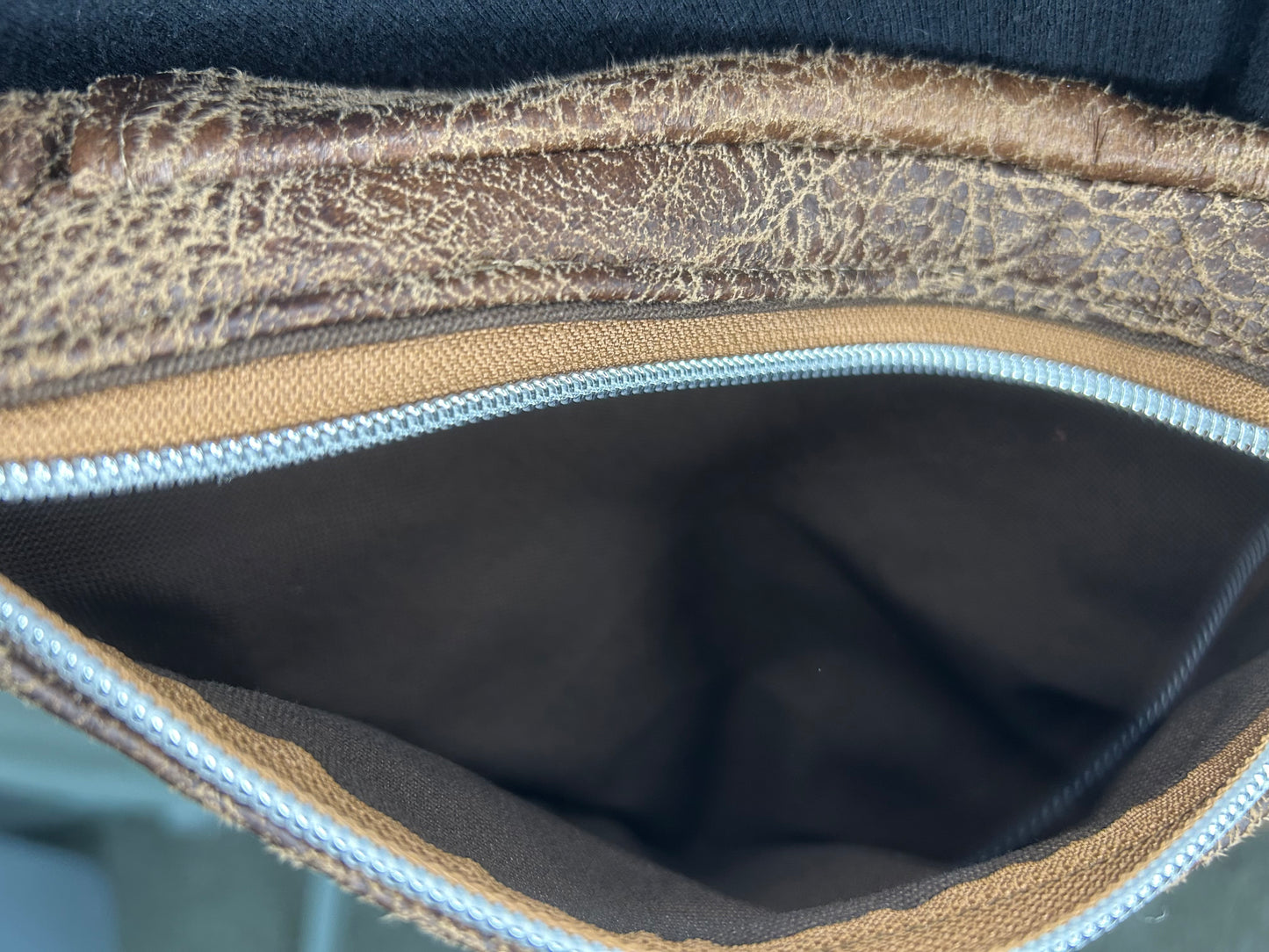 Handmade Weathered Vinyl Traveler Convertible Sling Bag