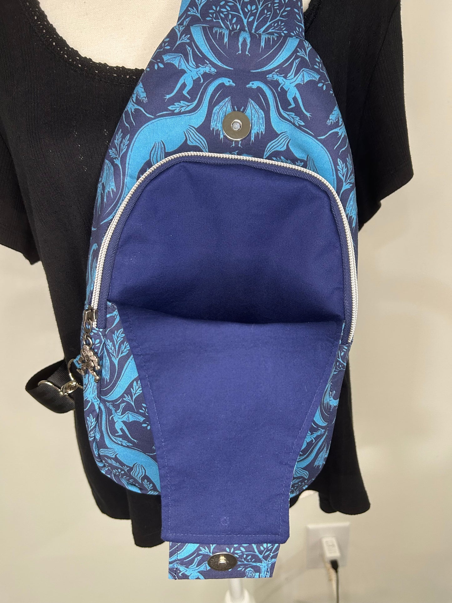 Handmade Unisex Cryptid Friends Retro Sling Bag