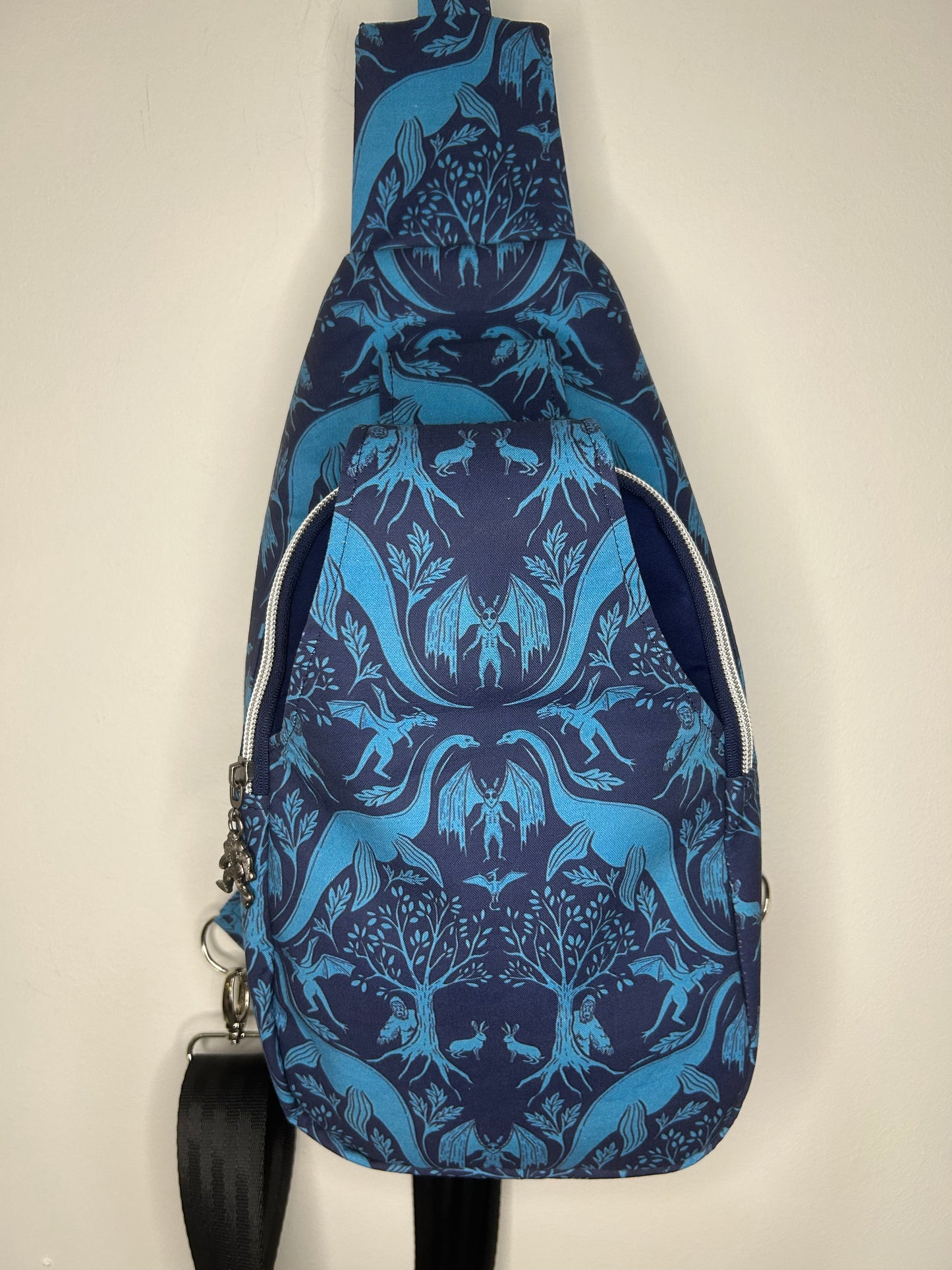 Handmade Unisex Cryptid Friends Retro Sling Bag