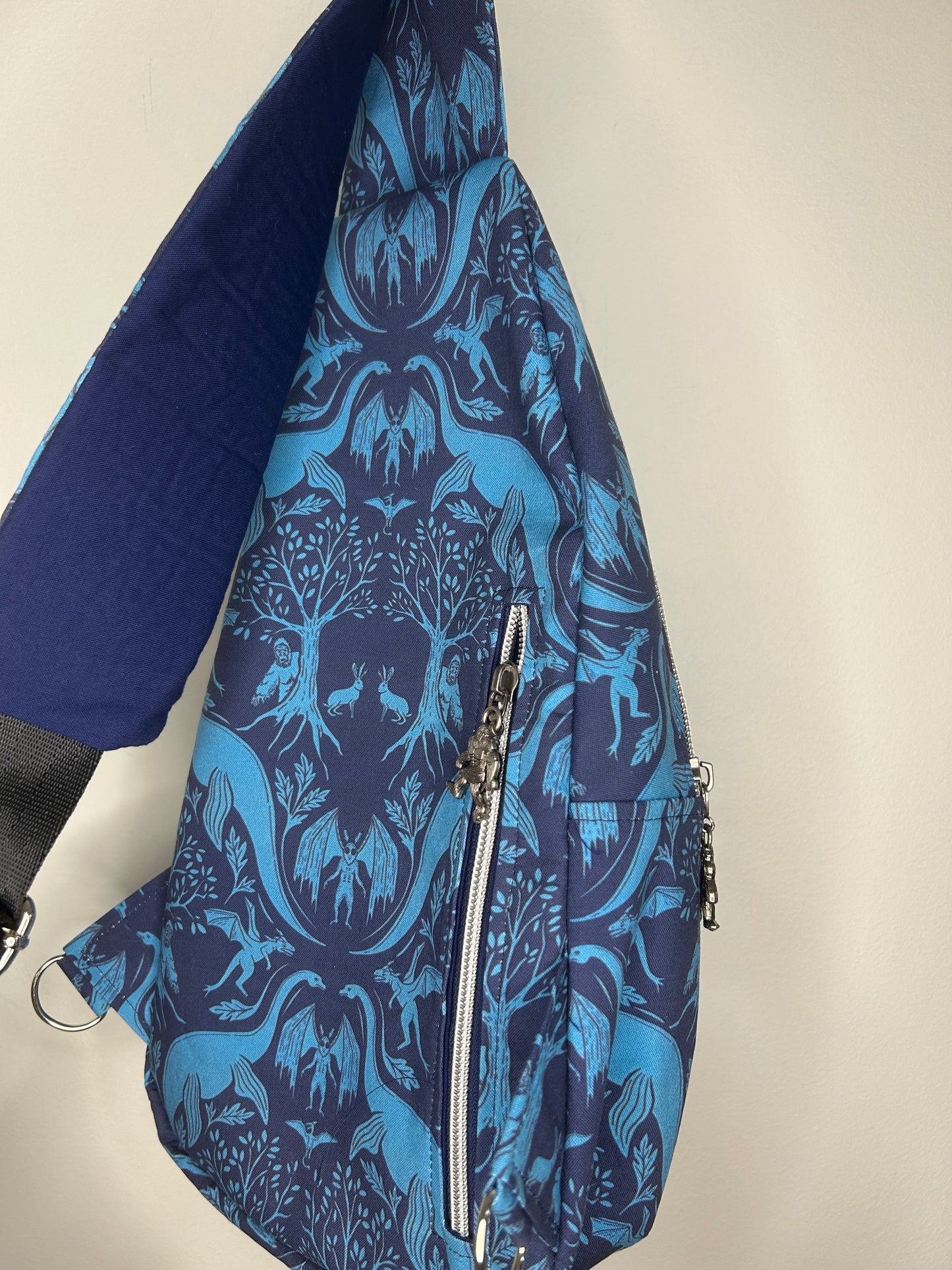 Handmade Unisex Cryptid Friends Retro Sling Bag