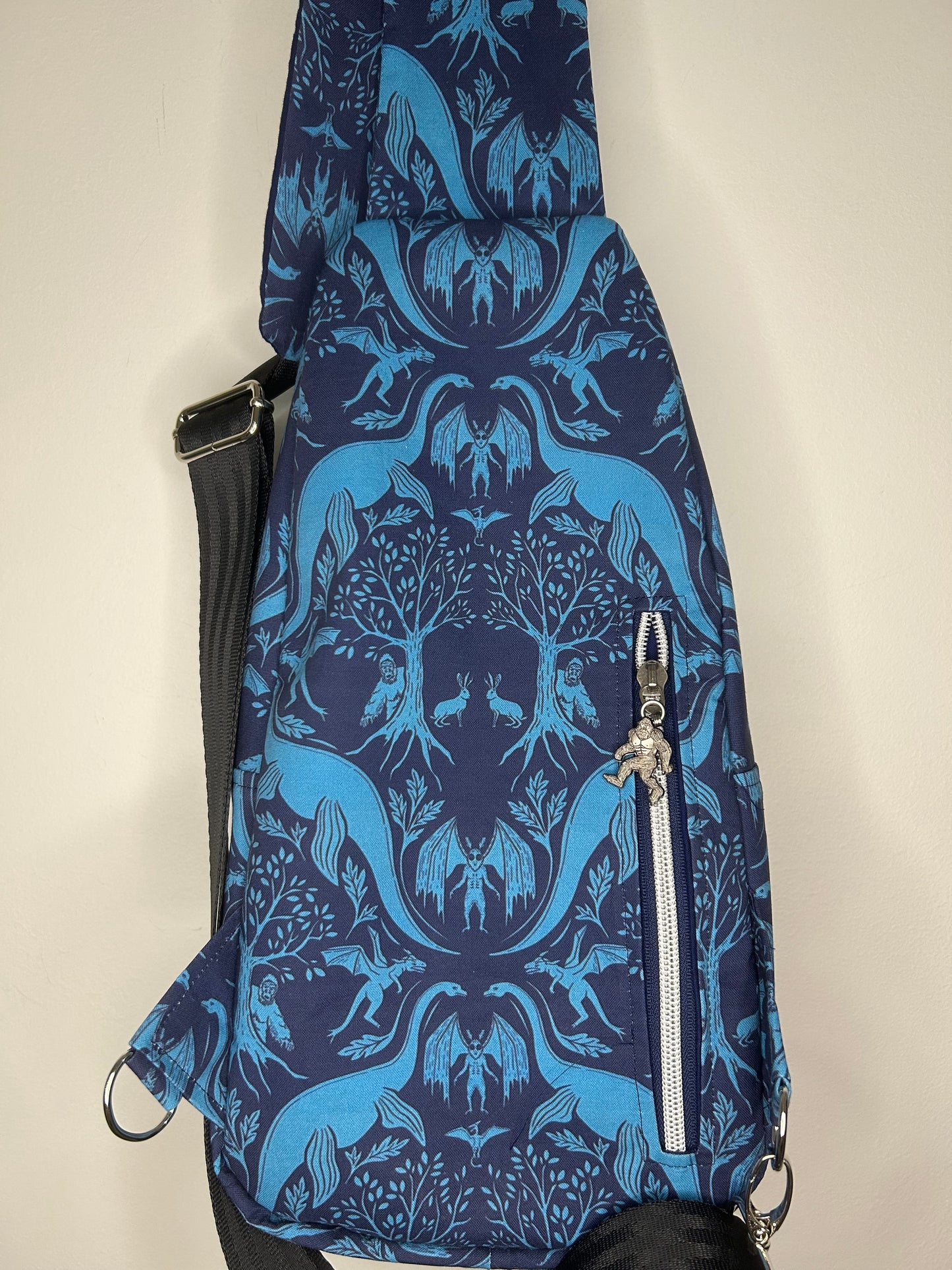 Handmade Unisex Cryptid Friends Retro Sling Bag