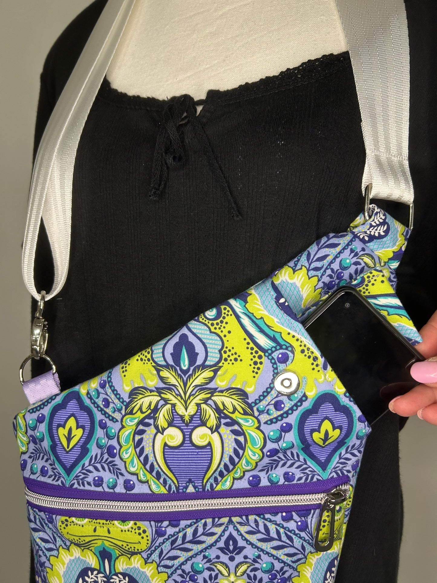 RARE Handmade Retired Tula Pink Frog Prince Traveler Convertible Sling Bag