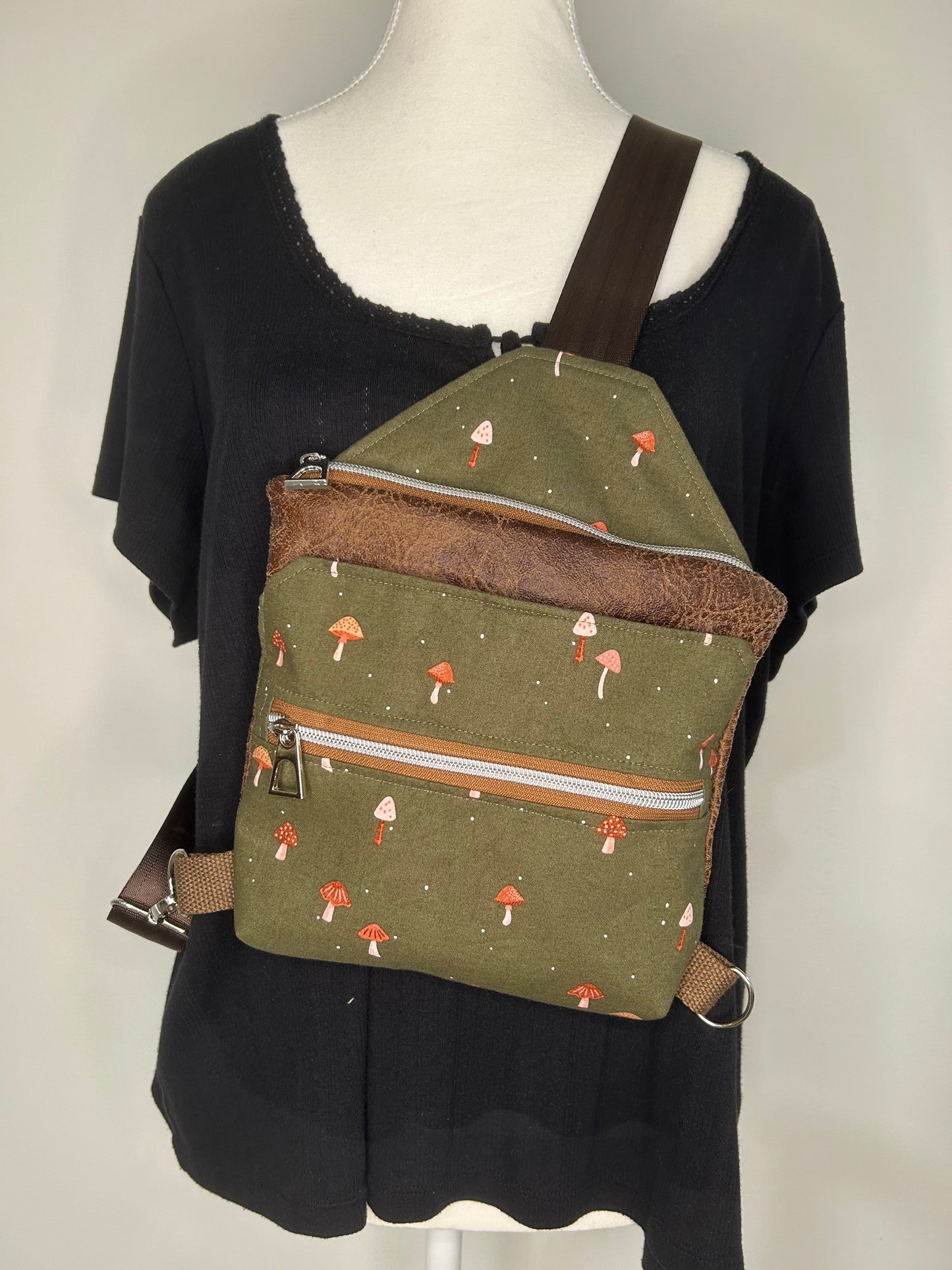 Handmade Mushroom Buggy Sling Bag