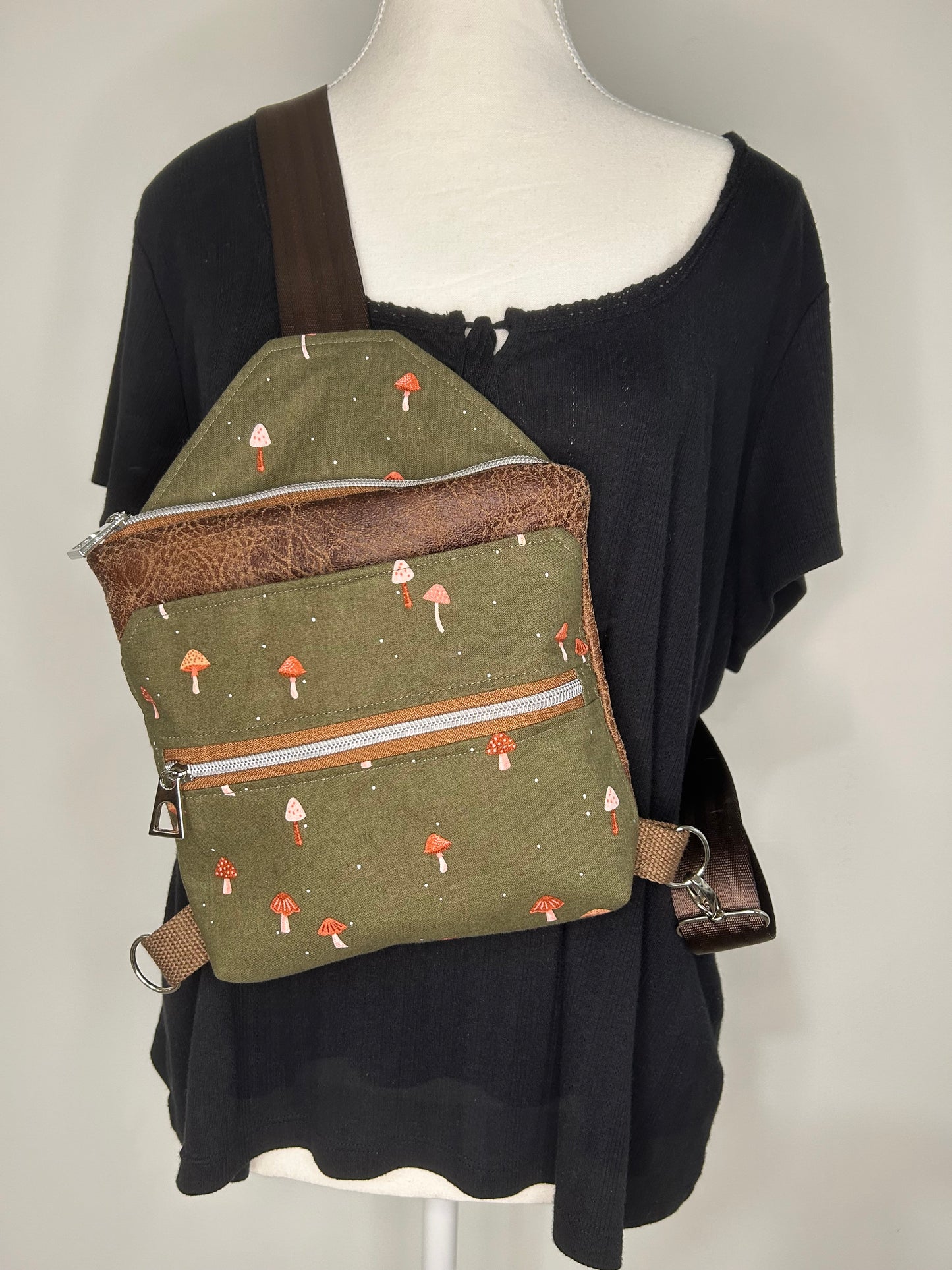 Handmade Mushroom Buggy Sling Bag