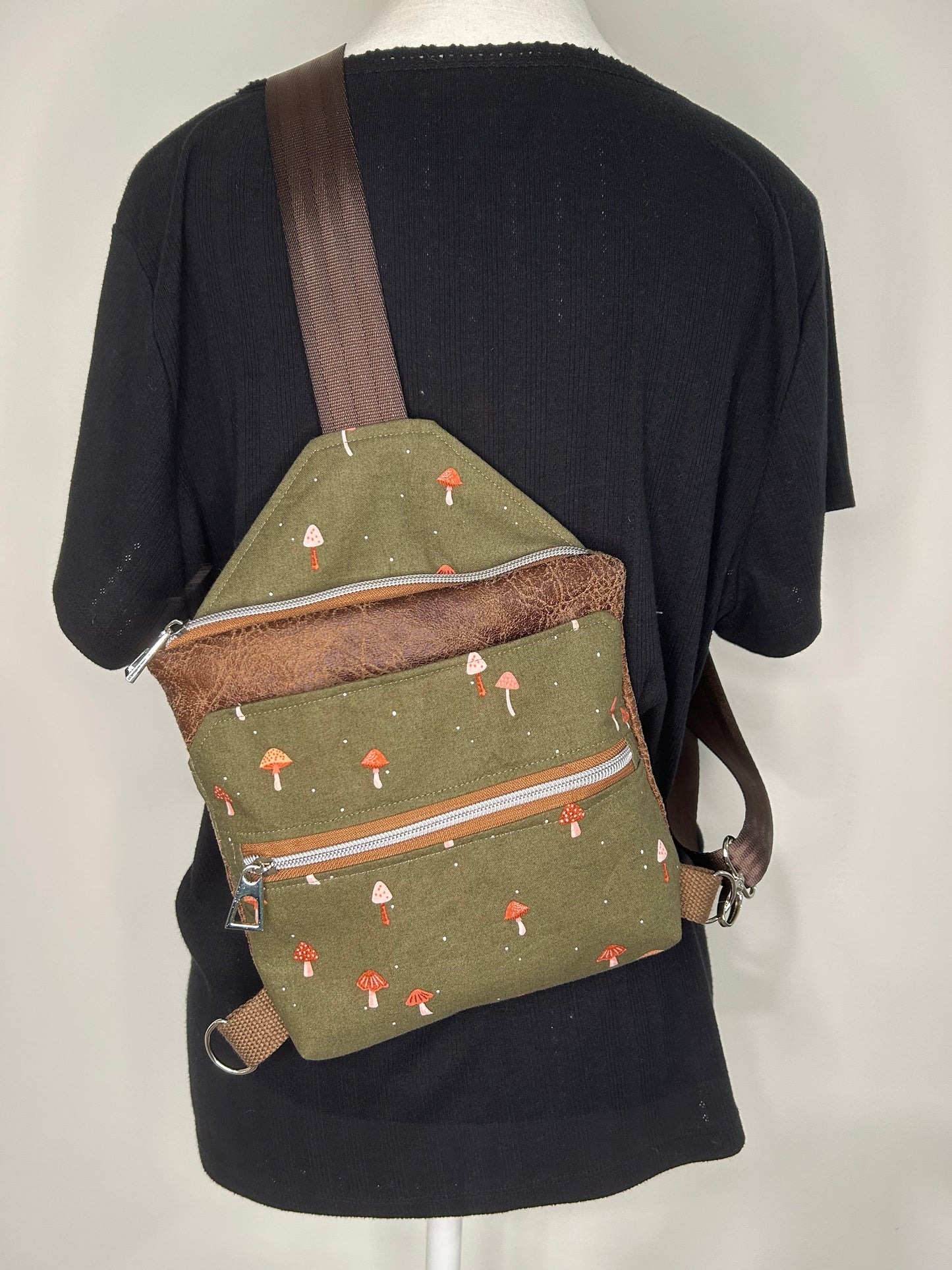 Handmade Mushroom Buggy Sling Bag