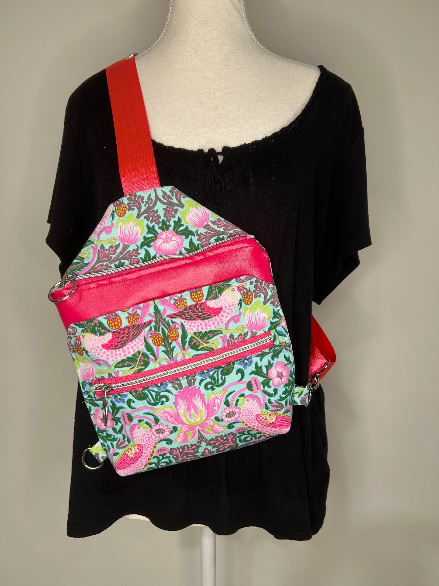 Handmade Bird Garden Buggy Sling Bag