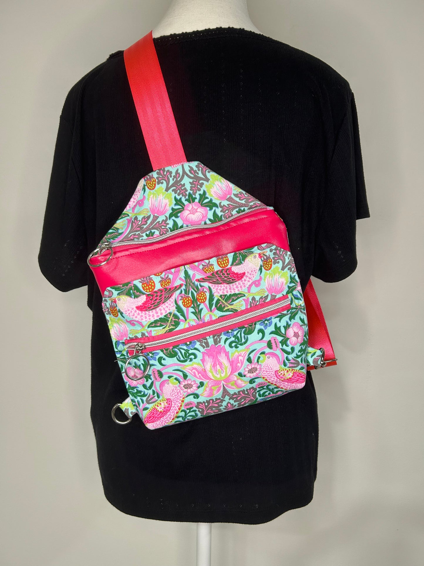 Handmade Bird Garden Buggy Sling Bag