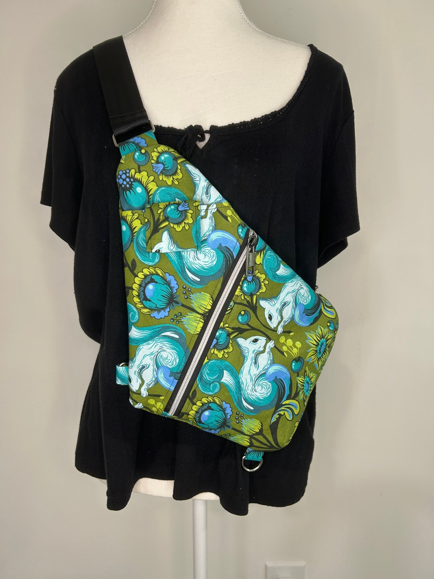 RARE Squirreling Around Convertible Traveler Sling Bag