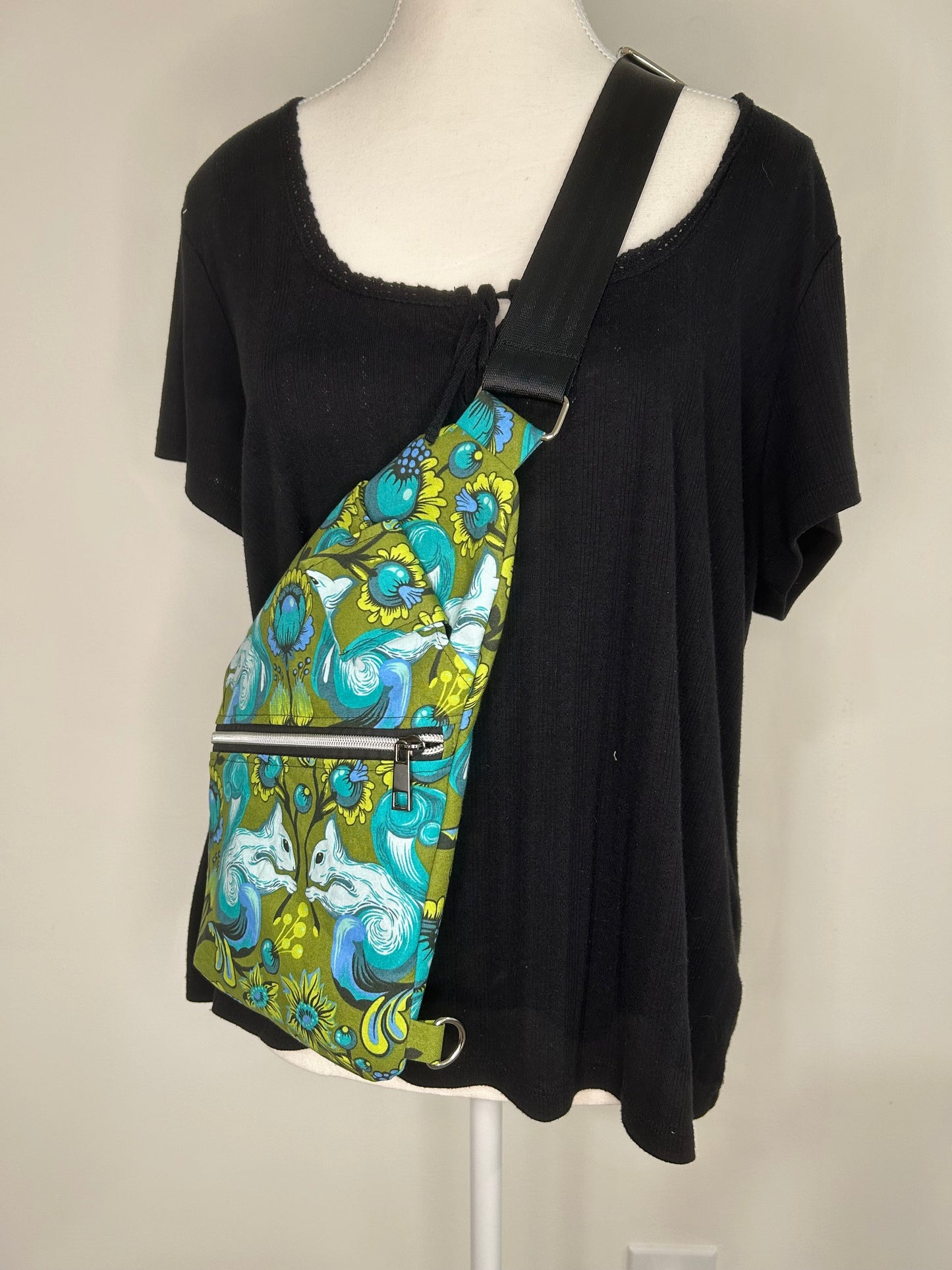RARE Squirreling Around Convertible Traveler Sling Bag