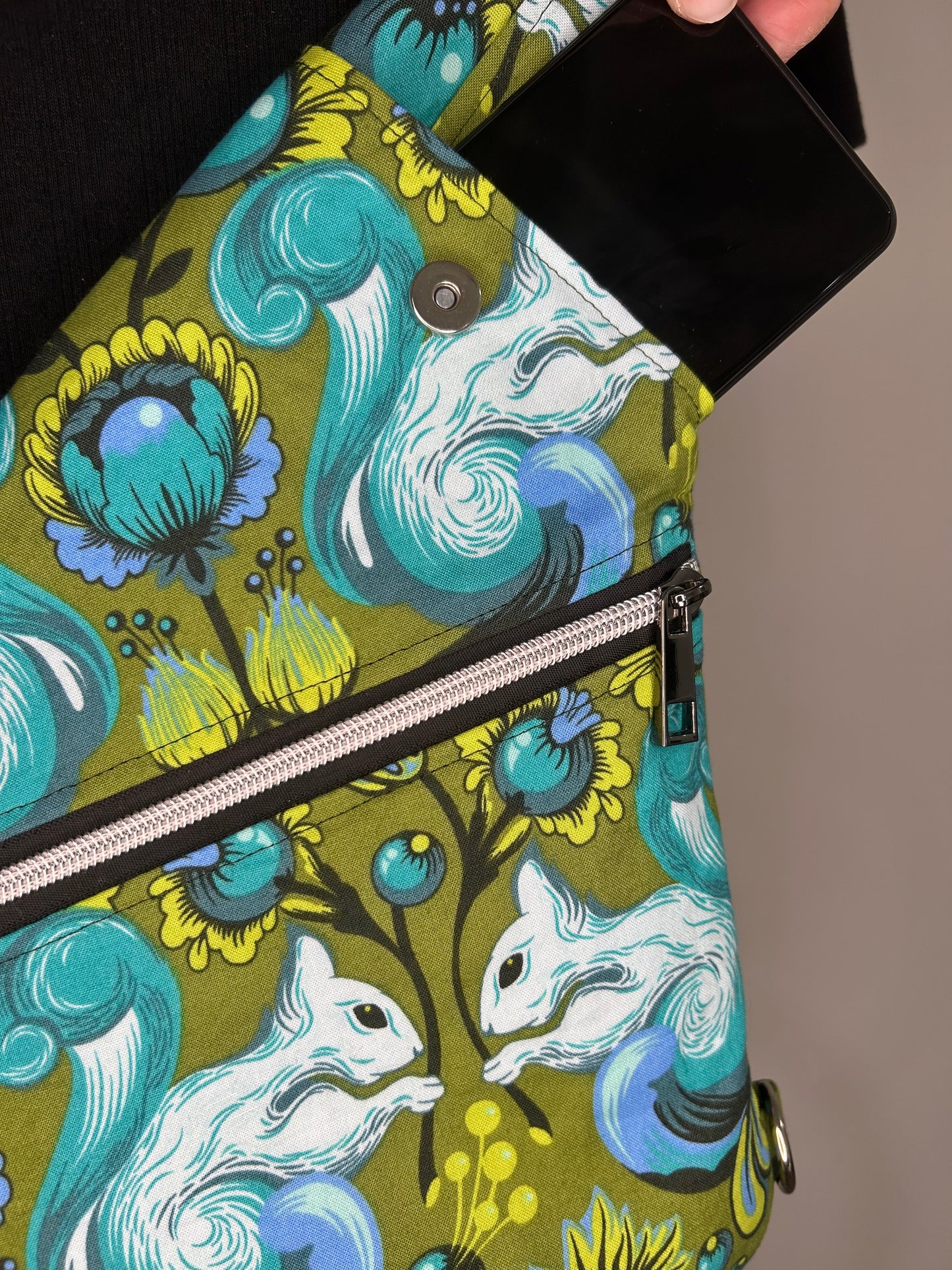 RARE Squirreling Around Convertible Traveler Sling Bag