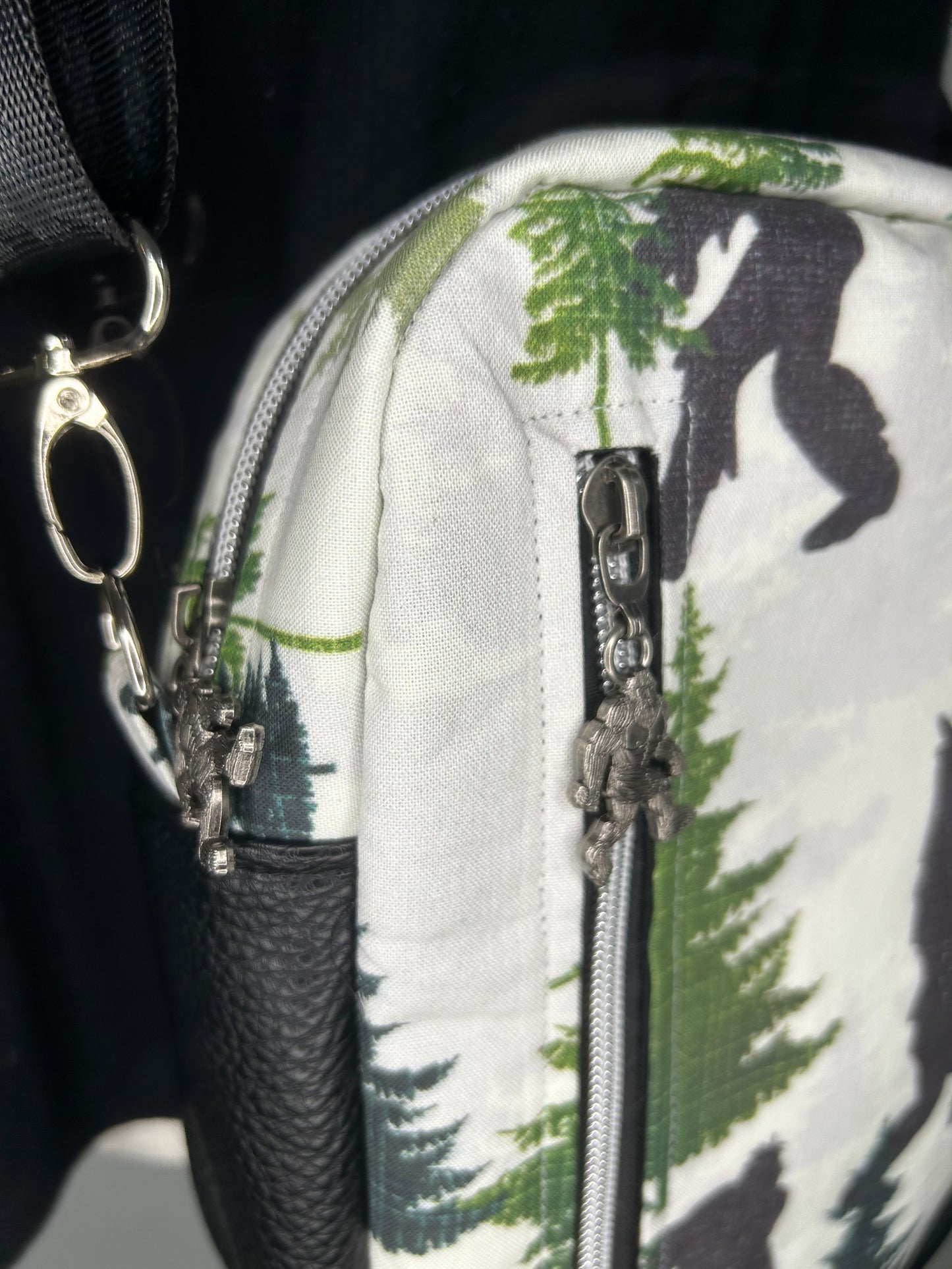 Handmade Peace Out Bigfoot 4 in 1 Convertible Pebble Sling Bag