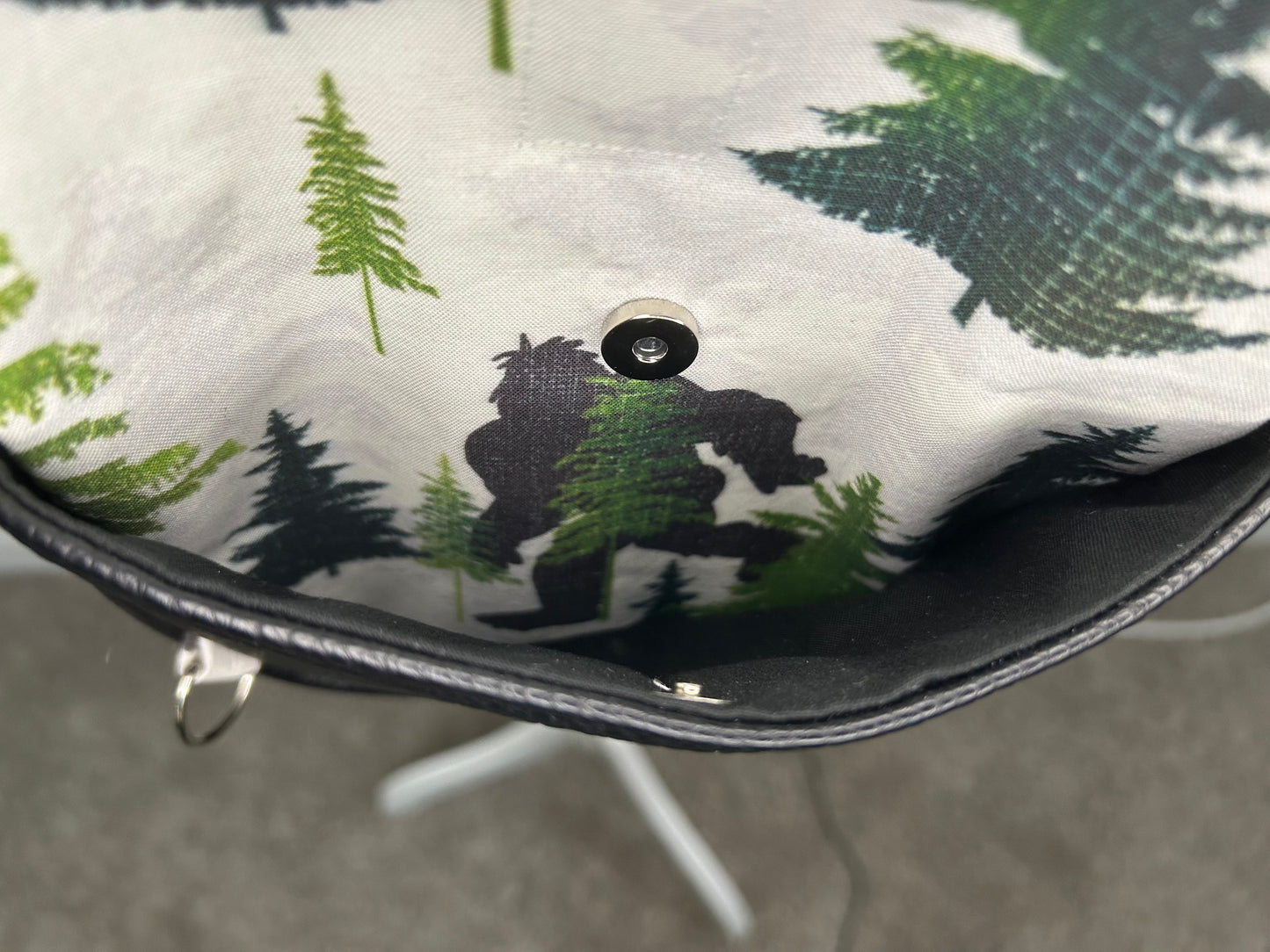 Handmade Peace Out Bigfoot 4 in 1 Convertible Pebble Sling Bag
