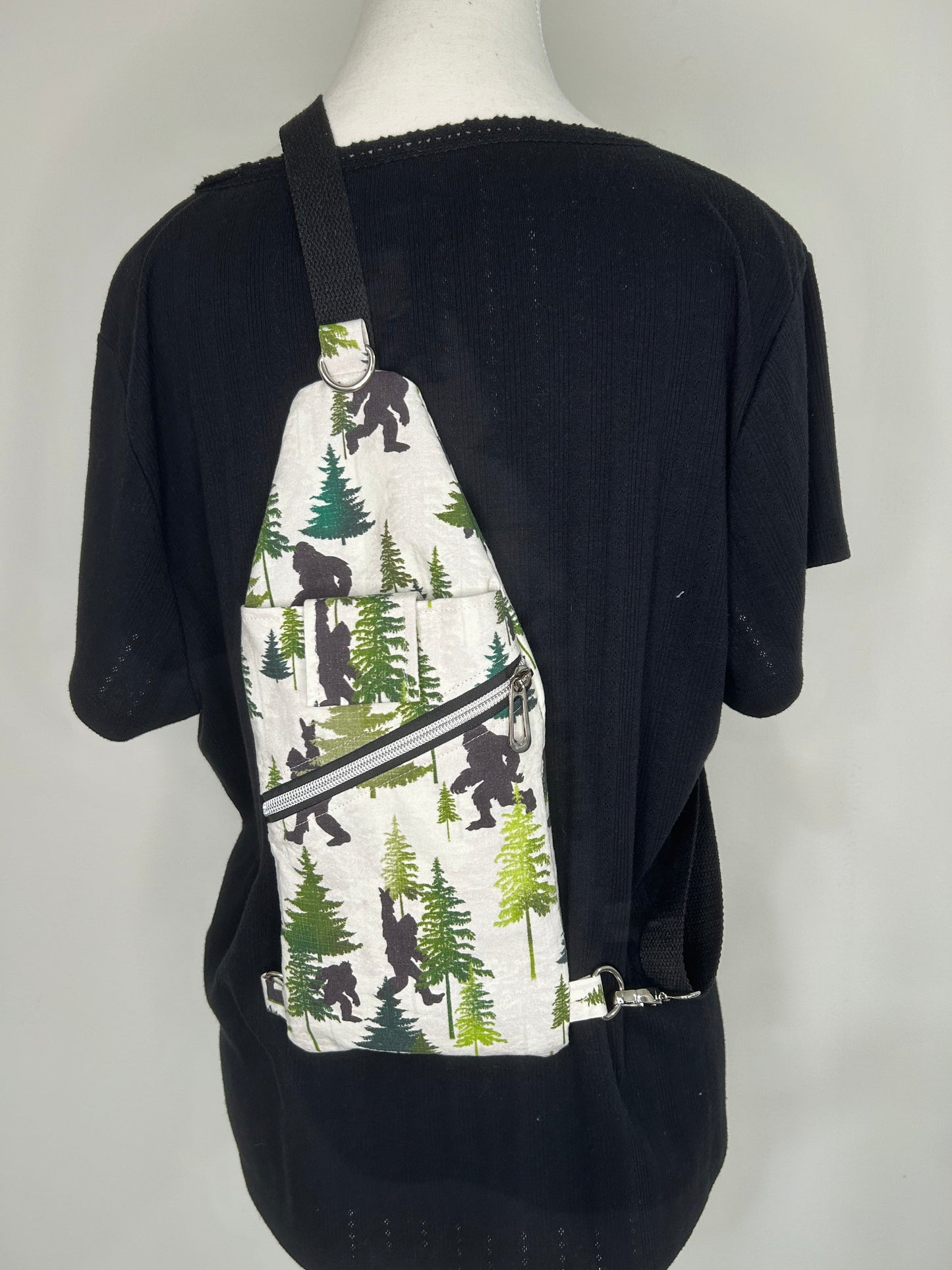Handmade Peace Out Bigfoot Mini Traveler Sling Bag
