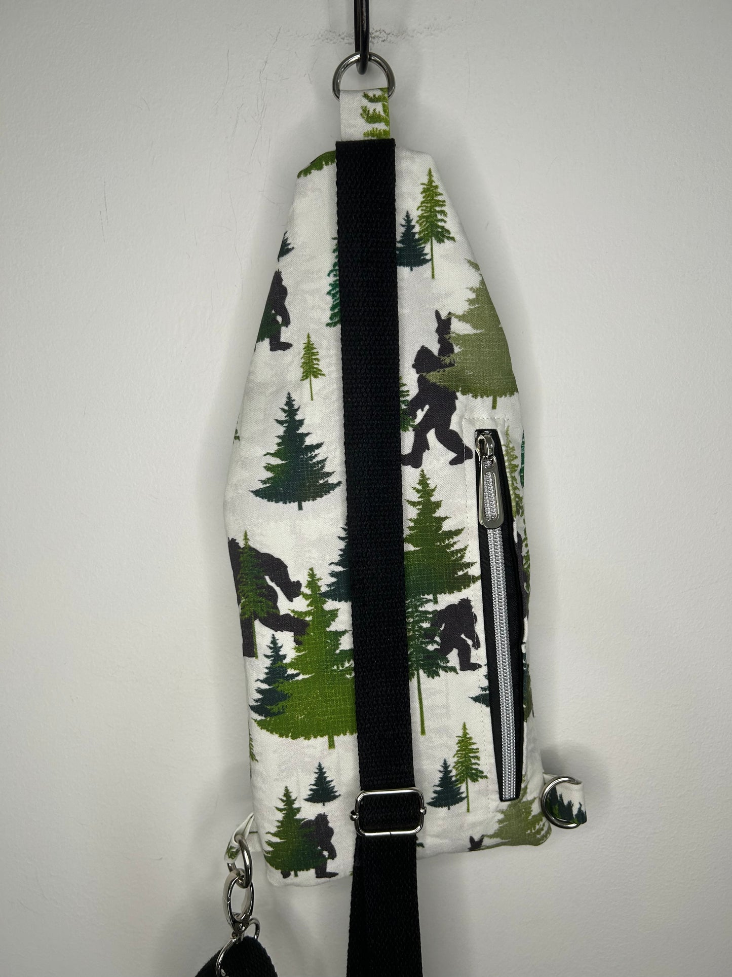 Handmade Peace Out Bigfoot Mini Traveler Sling Bag