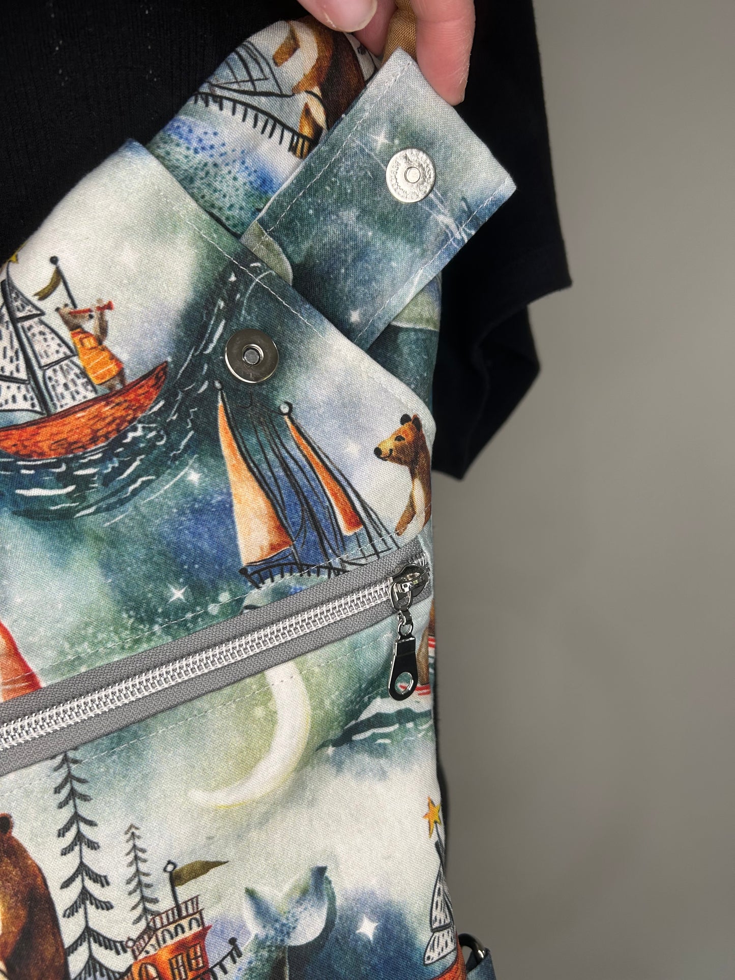 Handmade Rough Seas Traveler Convertible Sling Bag