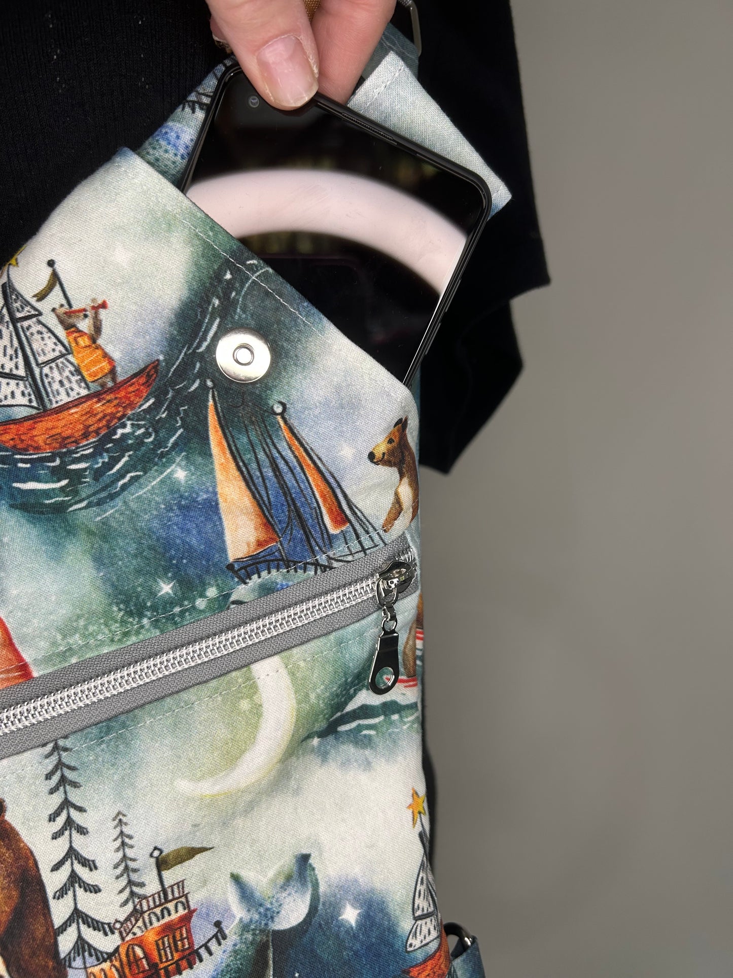 Handmade Rough Seas Traveler Convertible Sling Bag
