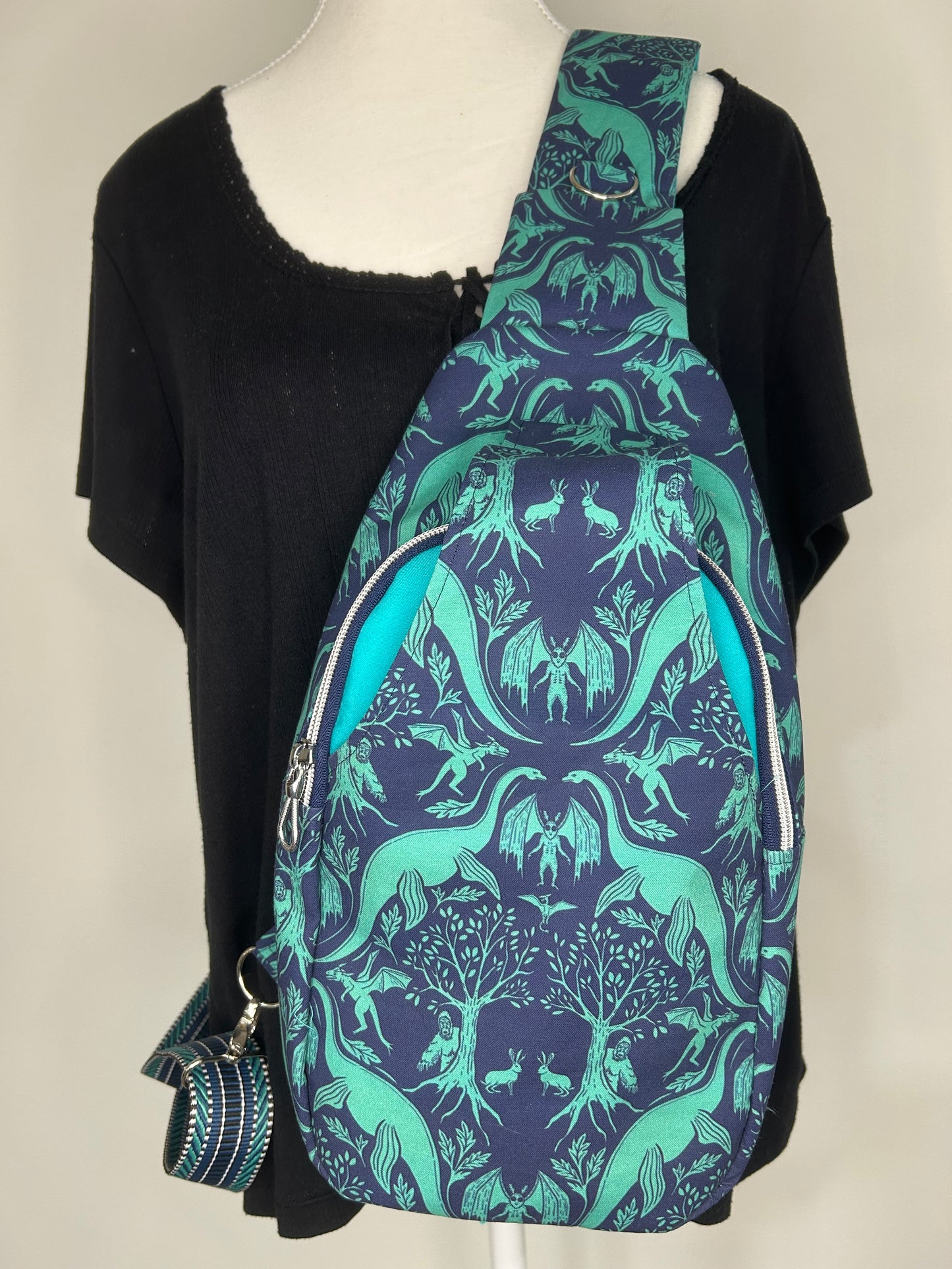 Handmade Cryptid Friends Retro Sling Bag