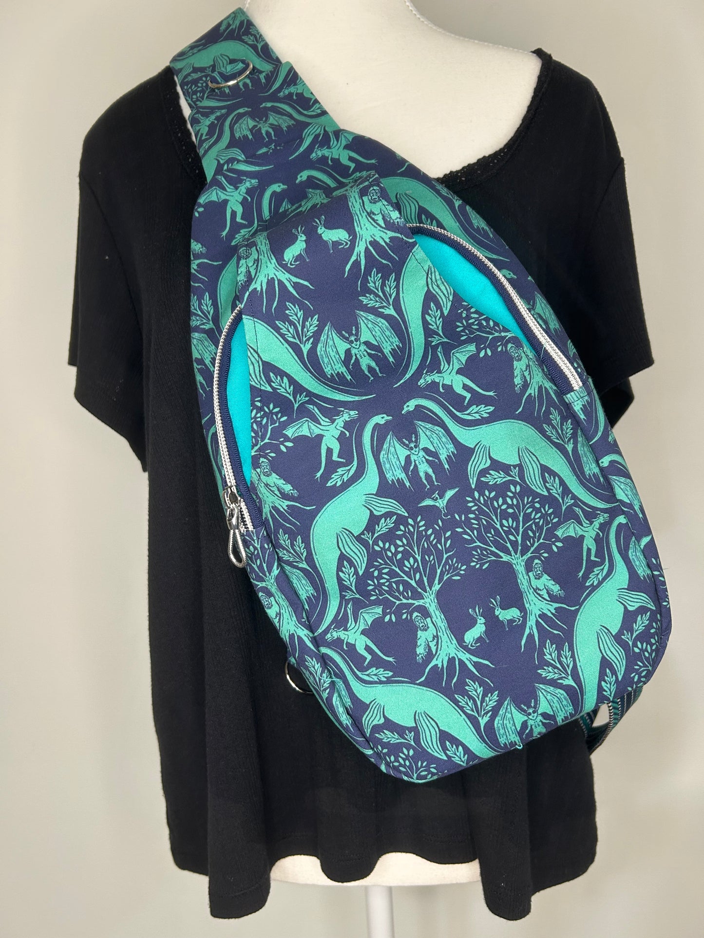 Handmade Cryptid Friends Retro Sling Bag