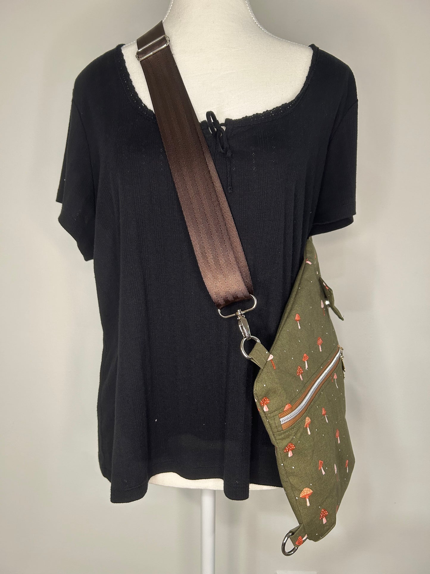Handmade Mushroom Traveler Convertible Sling Bag