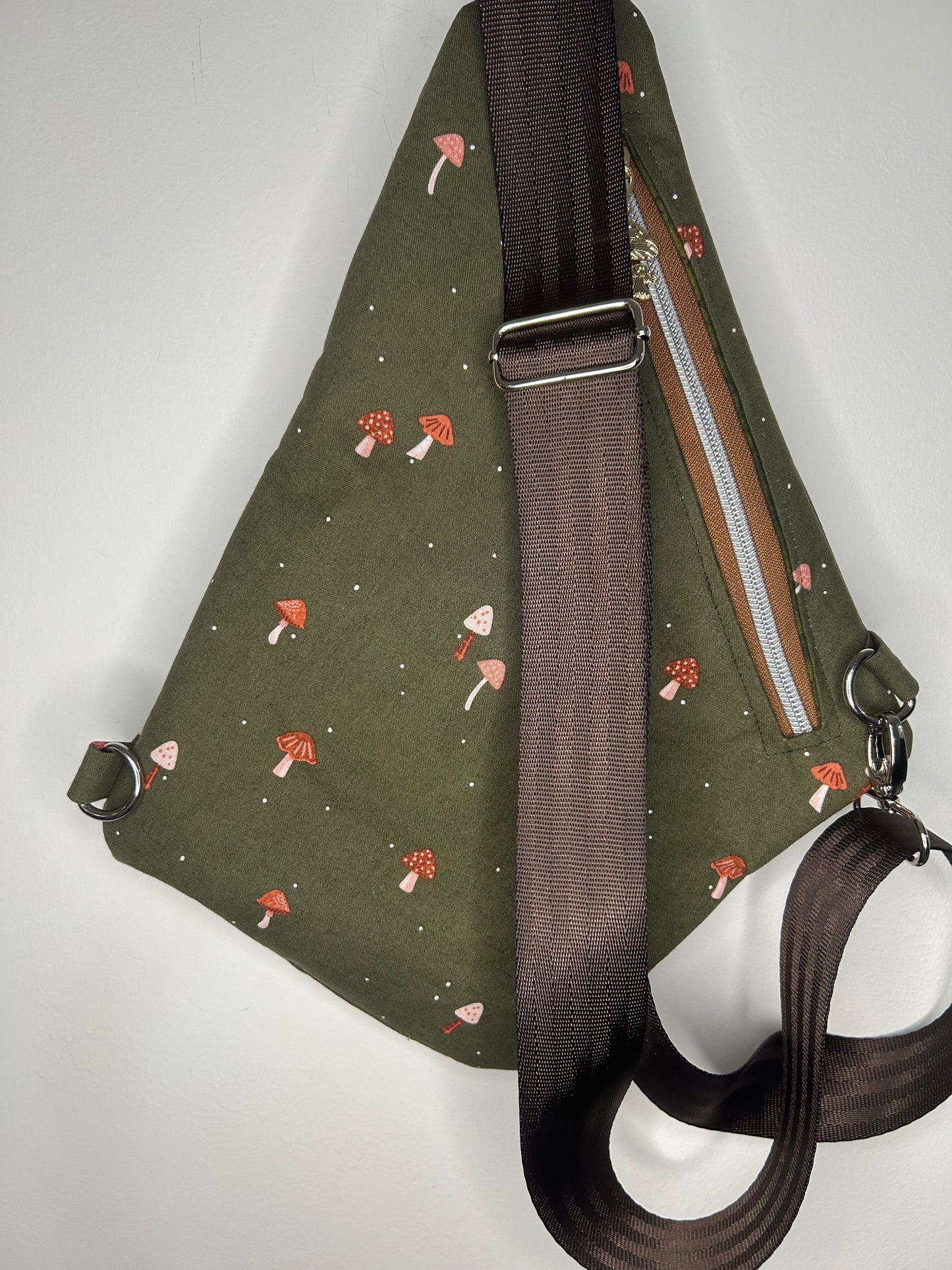 Handmade Mushroom Traveler Convertible Sling Bag