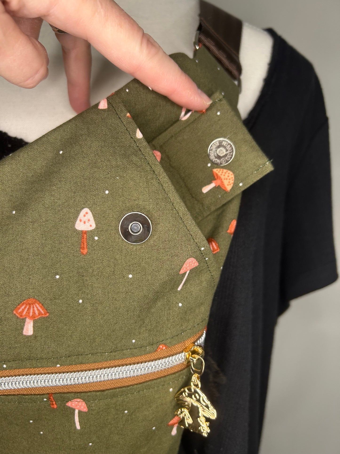 Handmade Mushroom Traveler Convertible Sling Bag