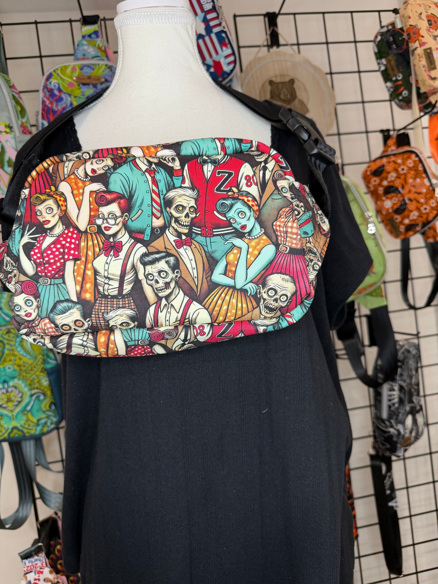 Dapper and Dainty Zombie Medium Louie Sling to Waist Bag