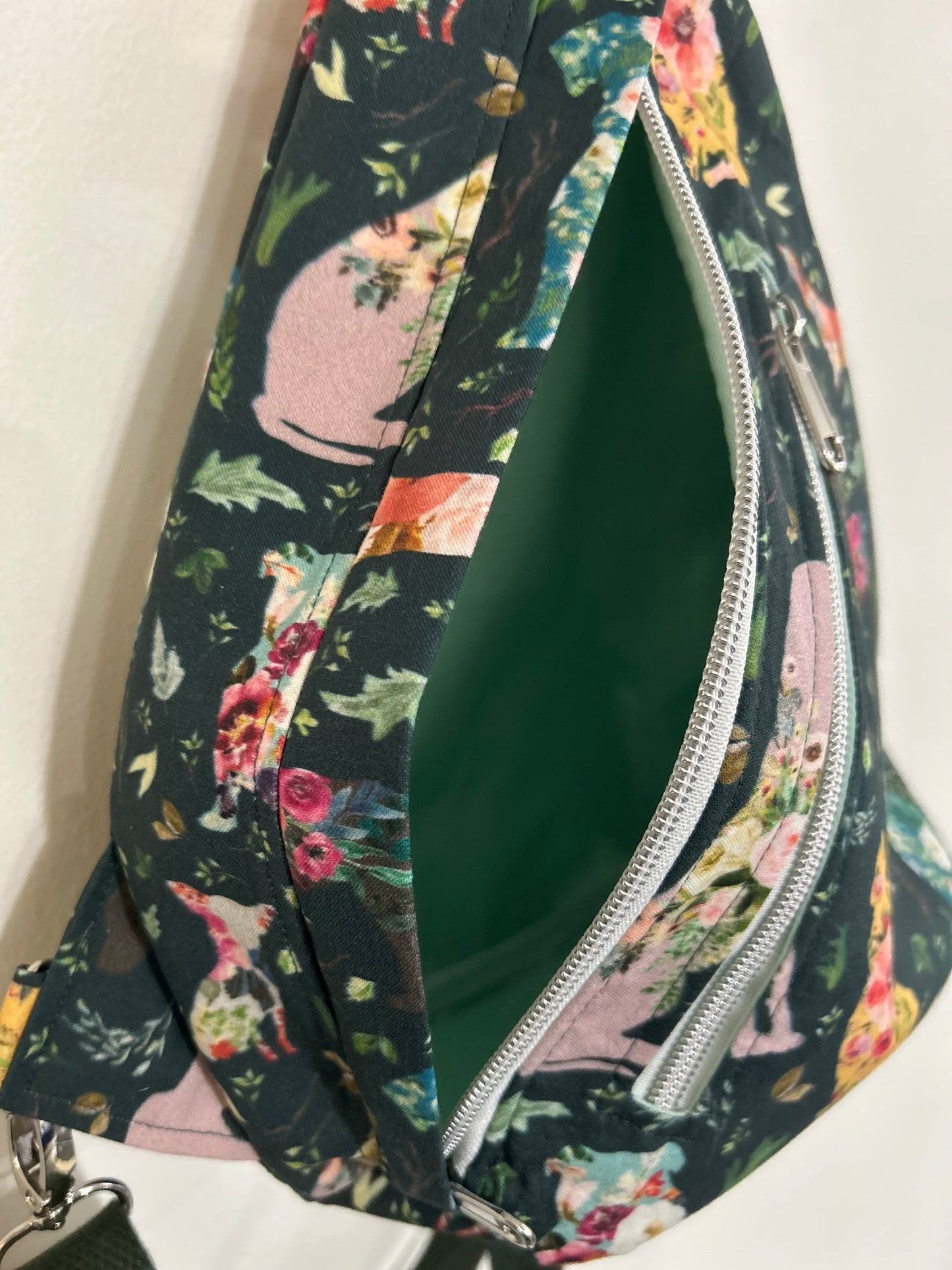Floral Pups Finn Sling Bag