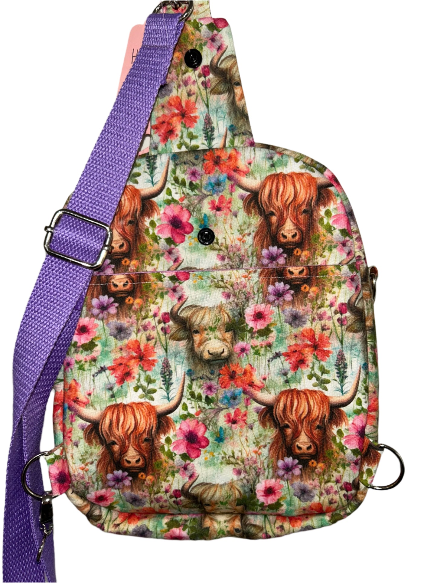 4 in 1 Highland Cow Convertible Pebble Bag