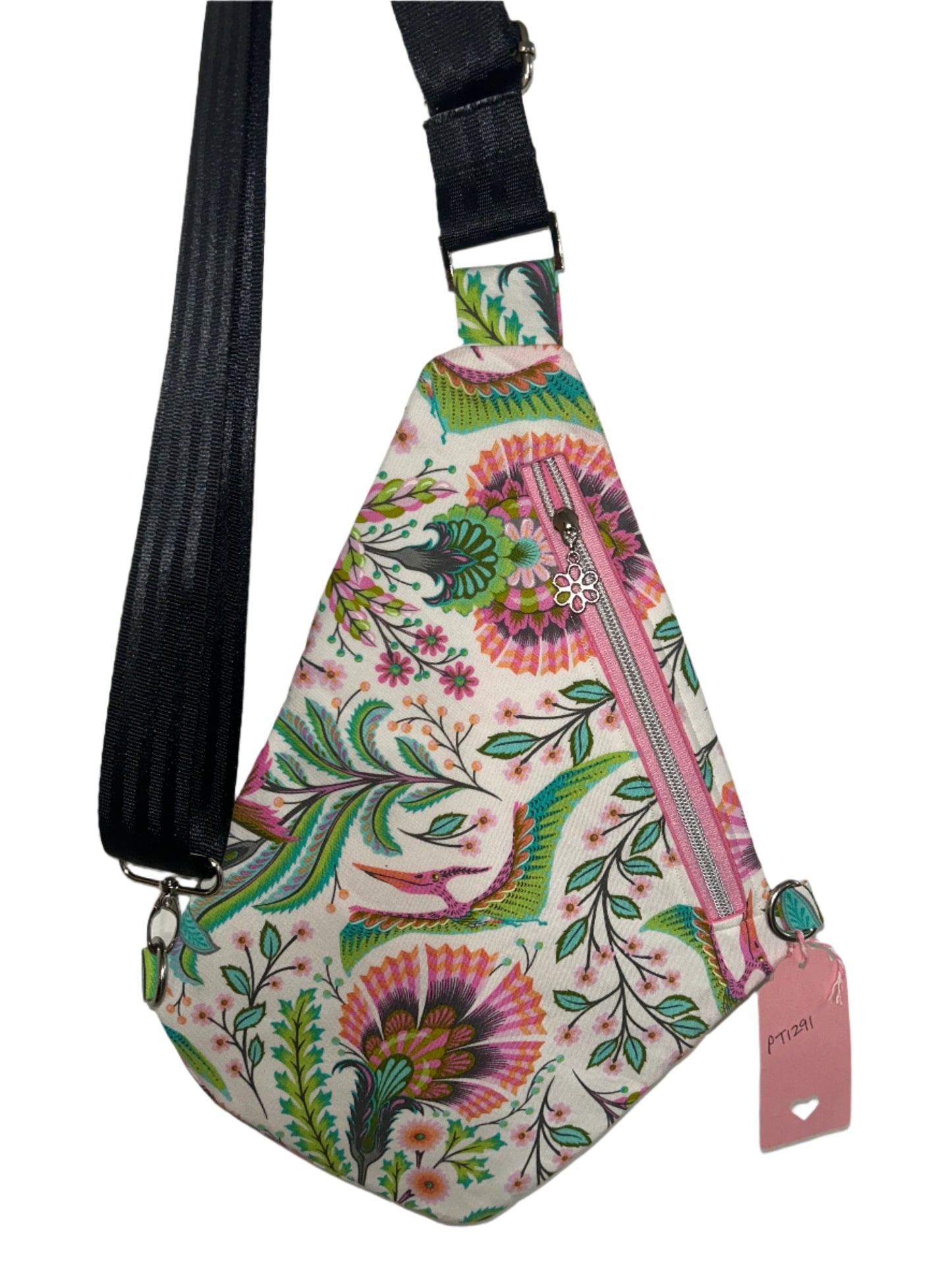 Floral Pterodactyl Convertible Traveler Bag