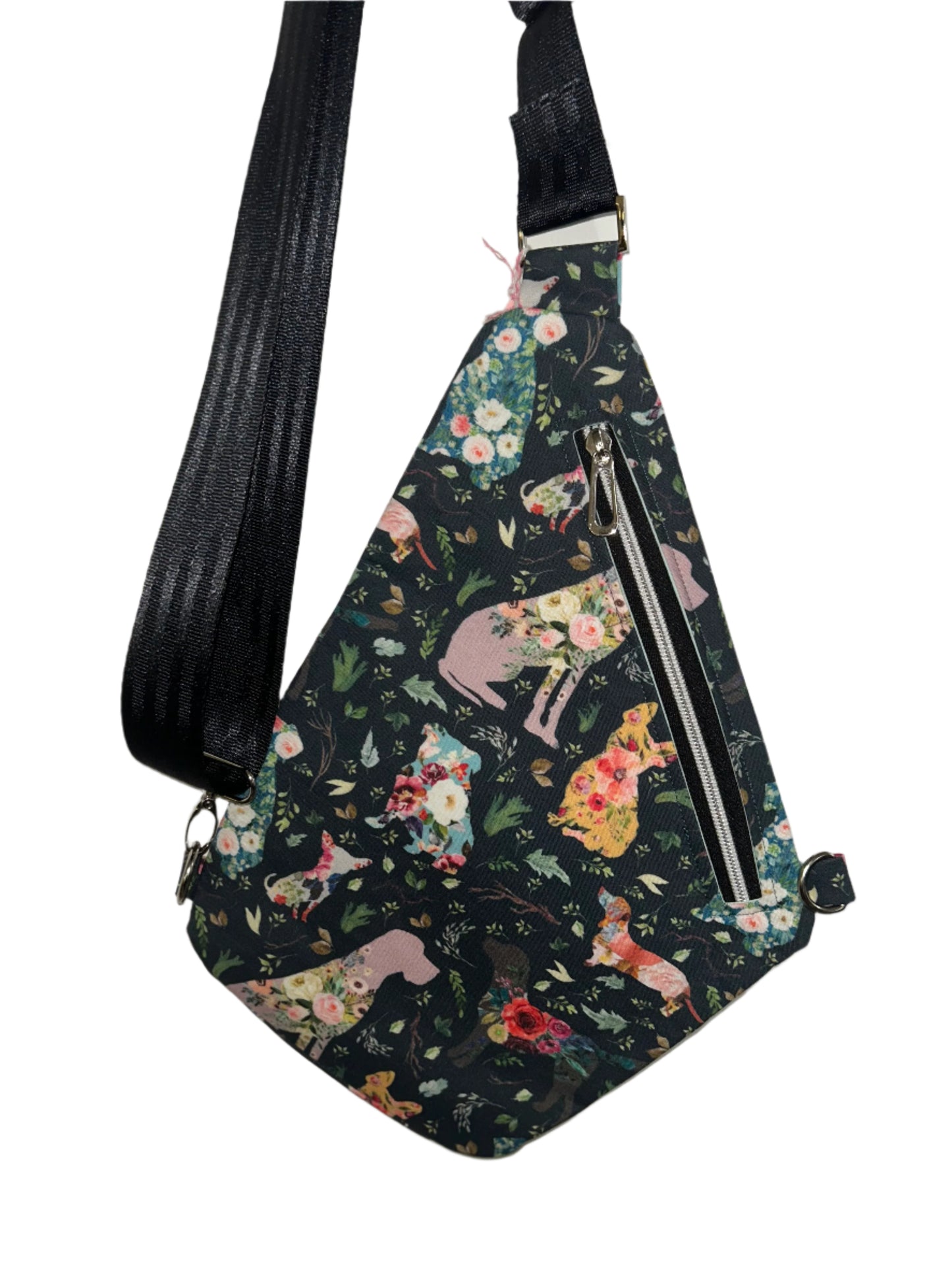 Floral Pups Convertible Traveler Bag